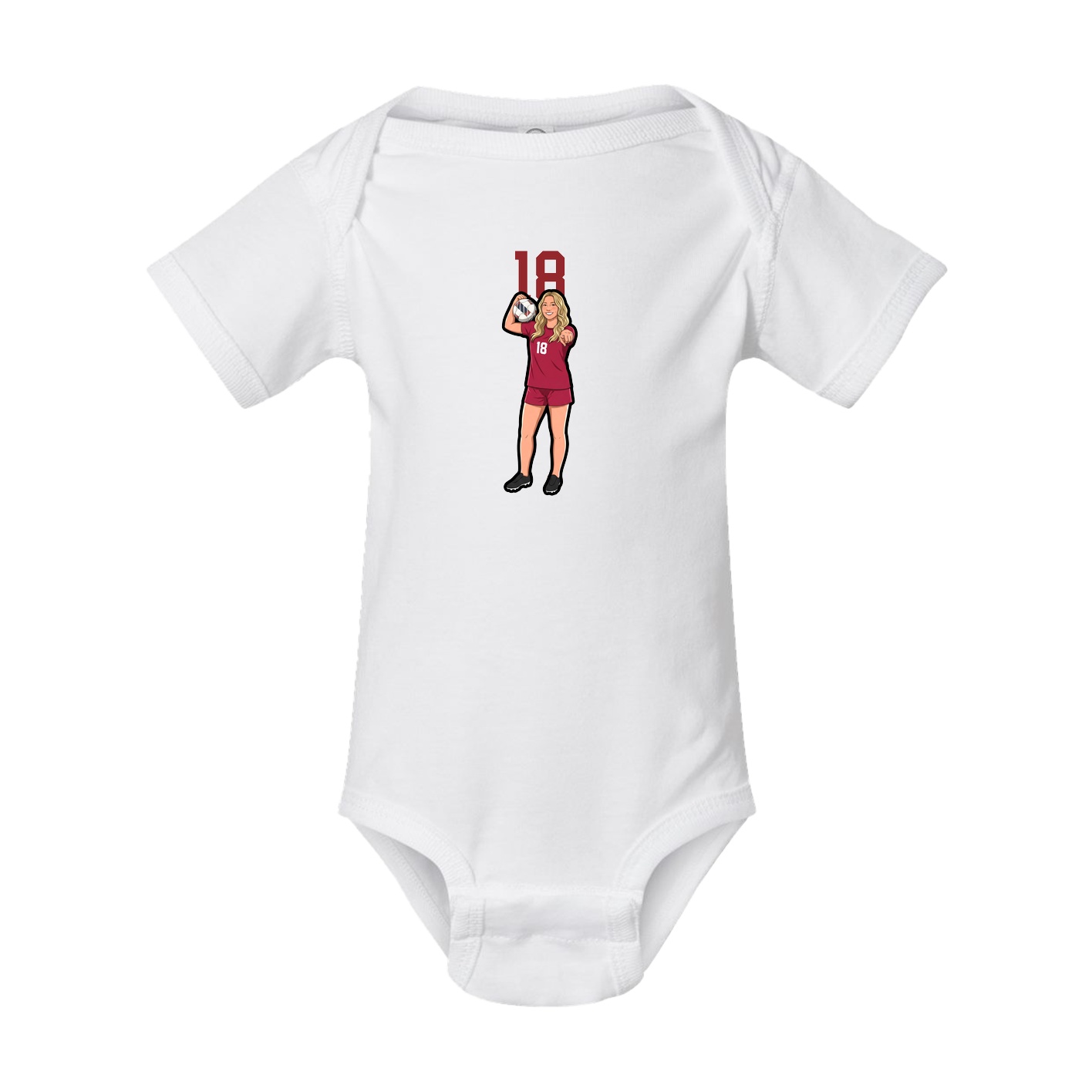 Baby Onesie — Number Top in White