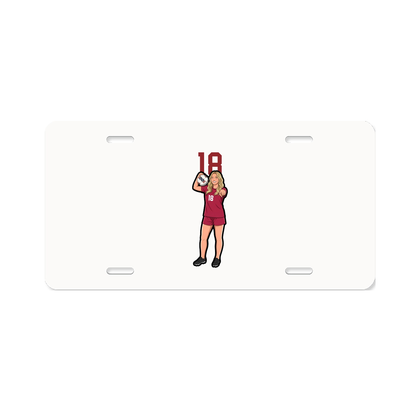 License Plate — Number Top in Classic