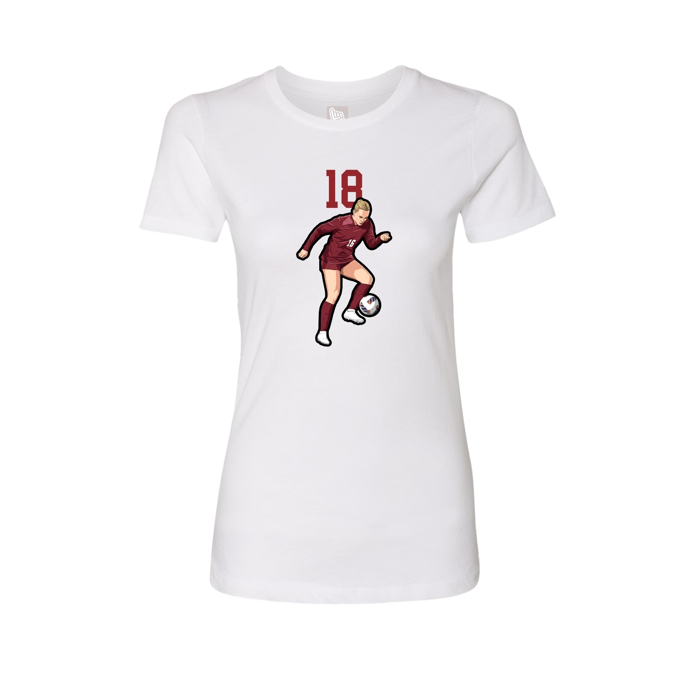 Womens Tee — Number Top in White