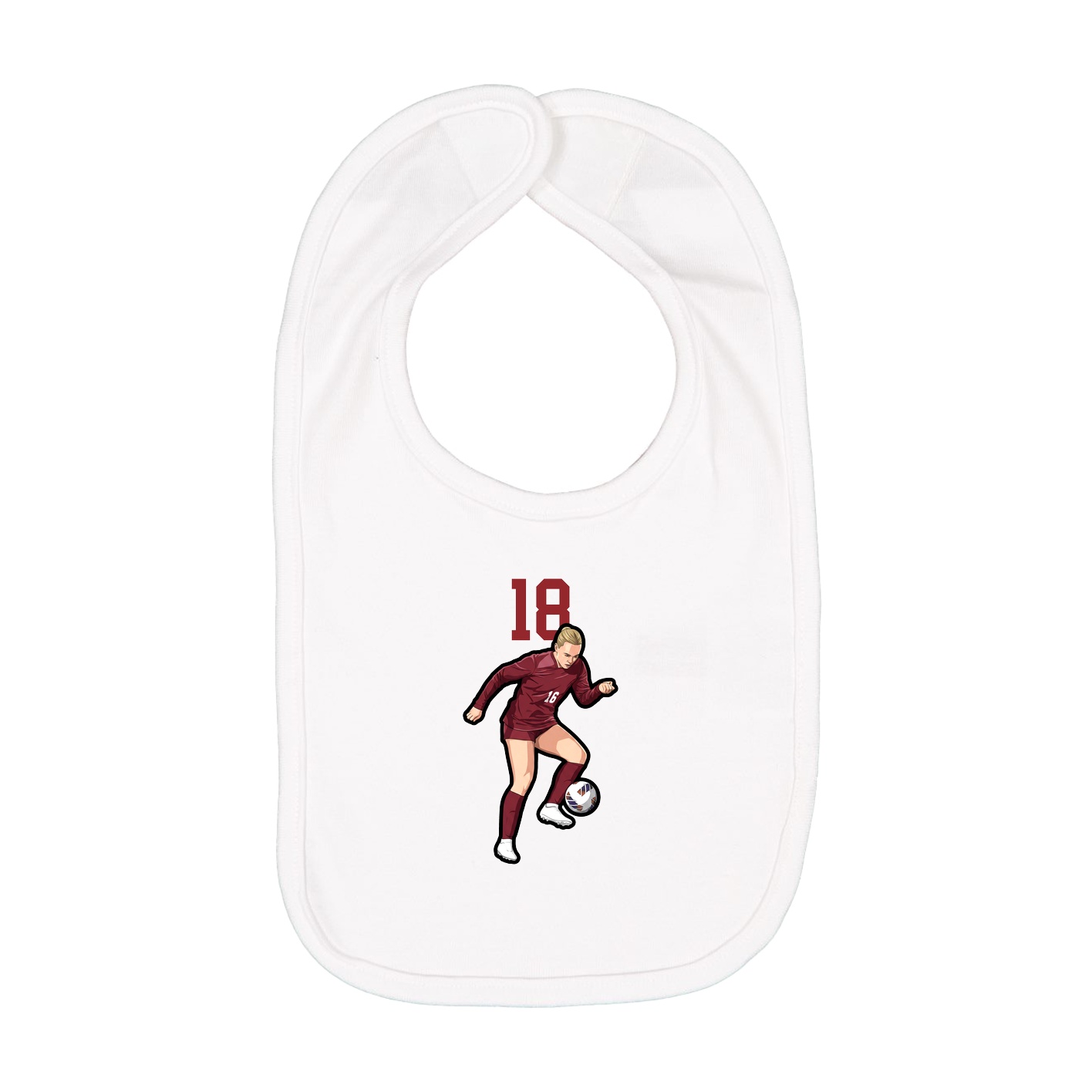 Infant Bib — Number Top in White