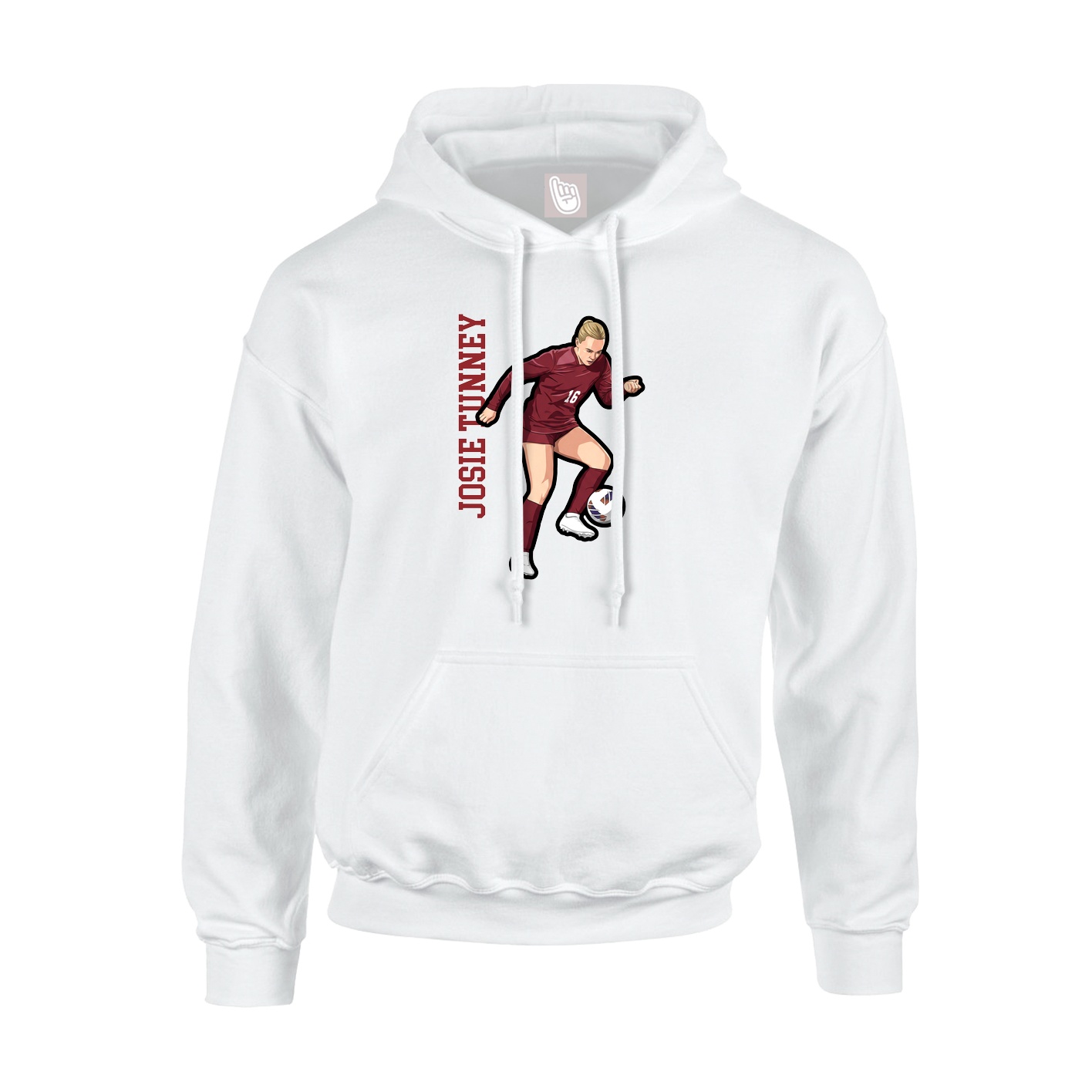 Hoodie — Name Vertical in White