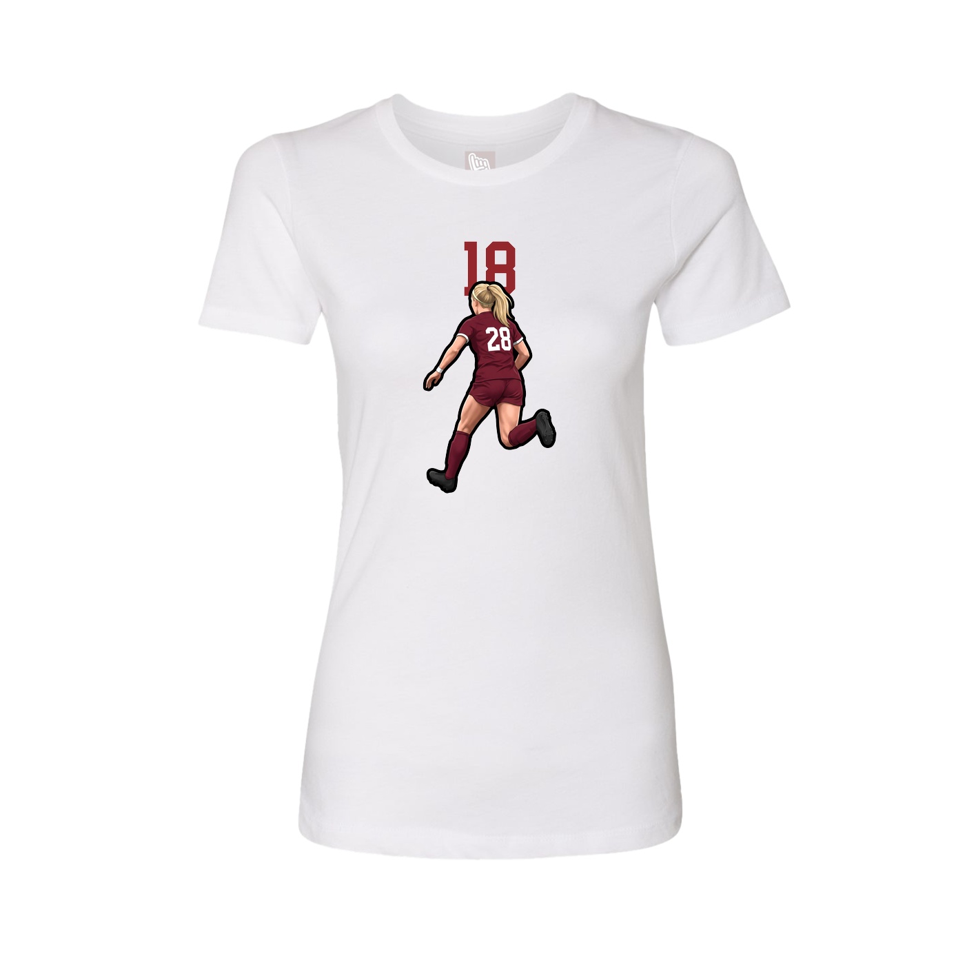 Womens Tee — Number Top in White