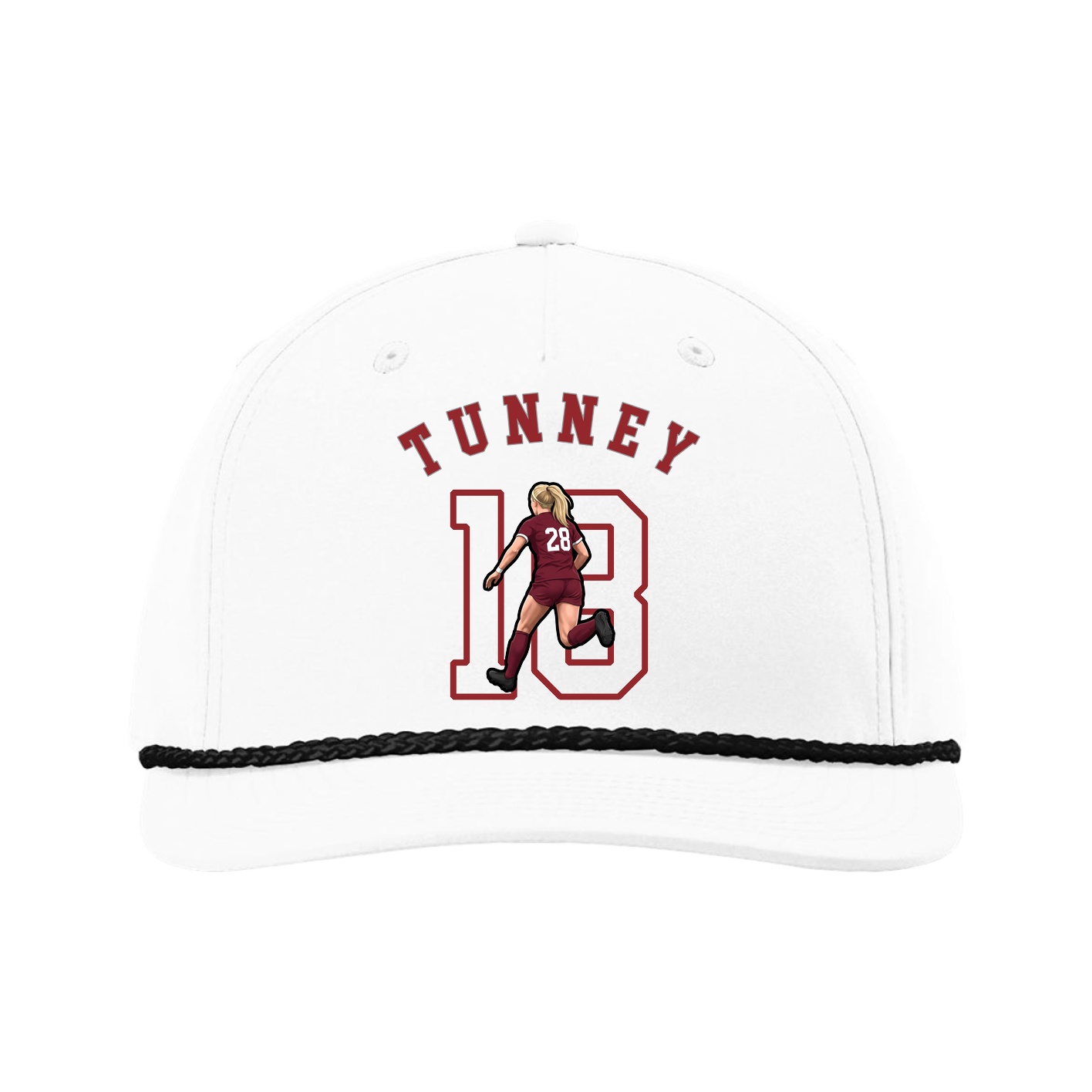 Five-Panel Classic Rope Cap — Shirsey Arch in White