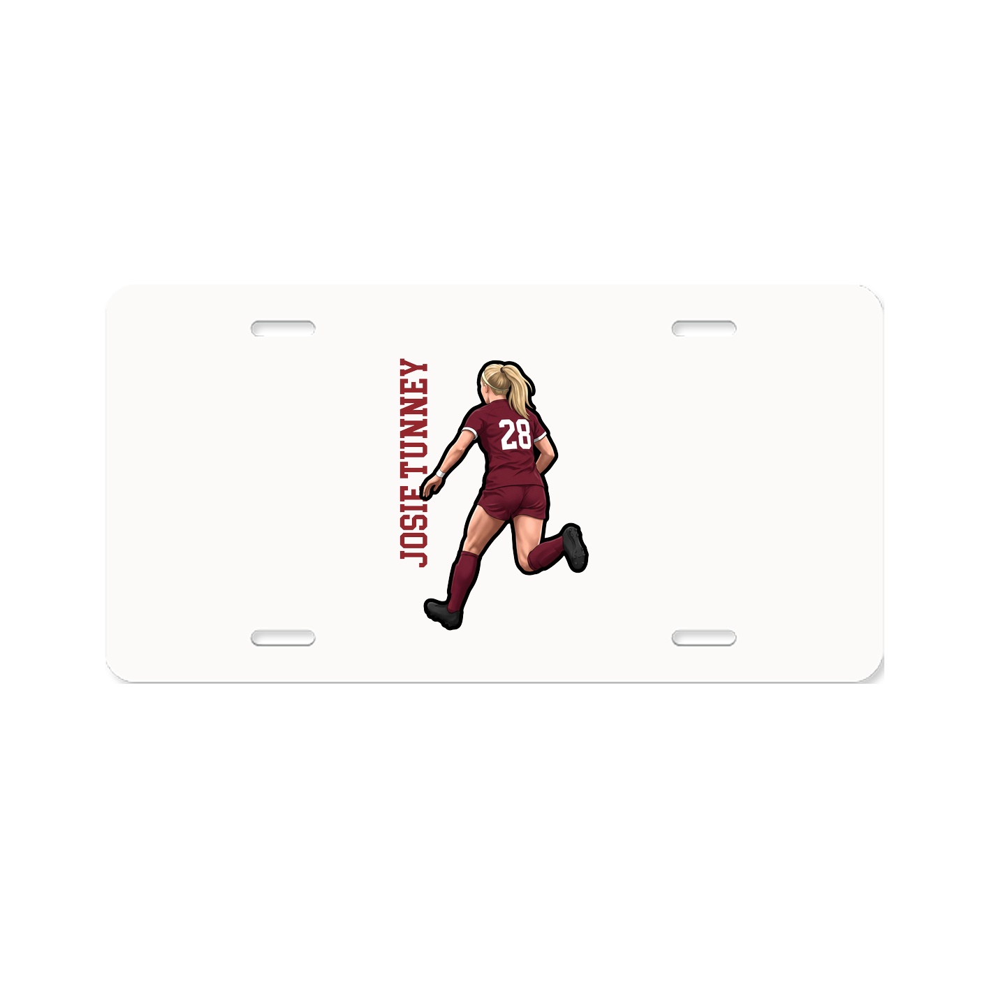 License Plate — Name Vertical in Classic
