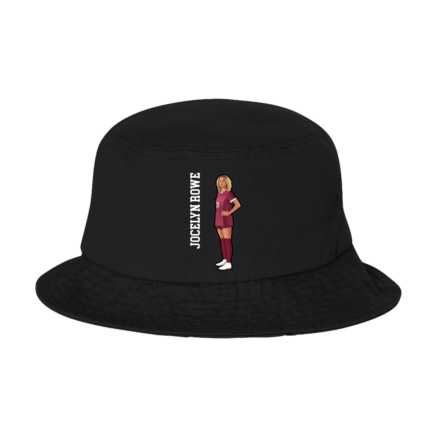 Bucket Cap — Name Vertical in Black