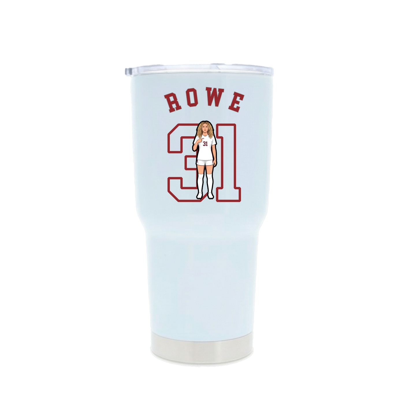 30oz Stainless Steel Tumbler — Shirsey Arch in White