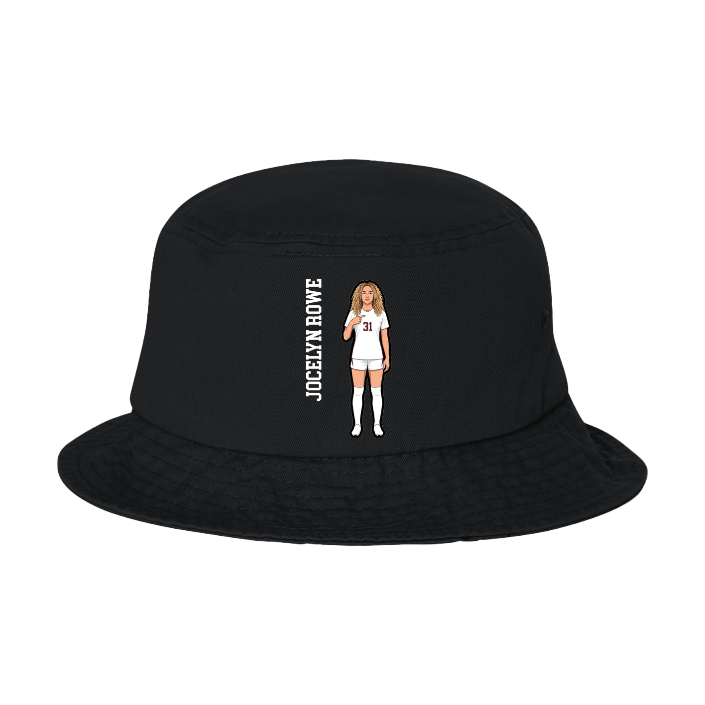 Bucket Cap — Name Vertical in Black