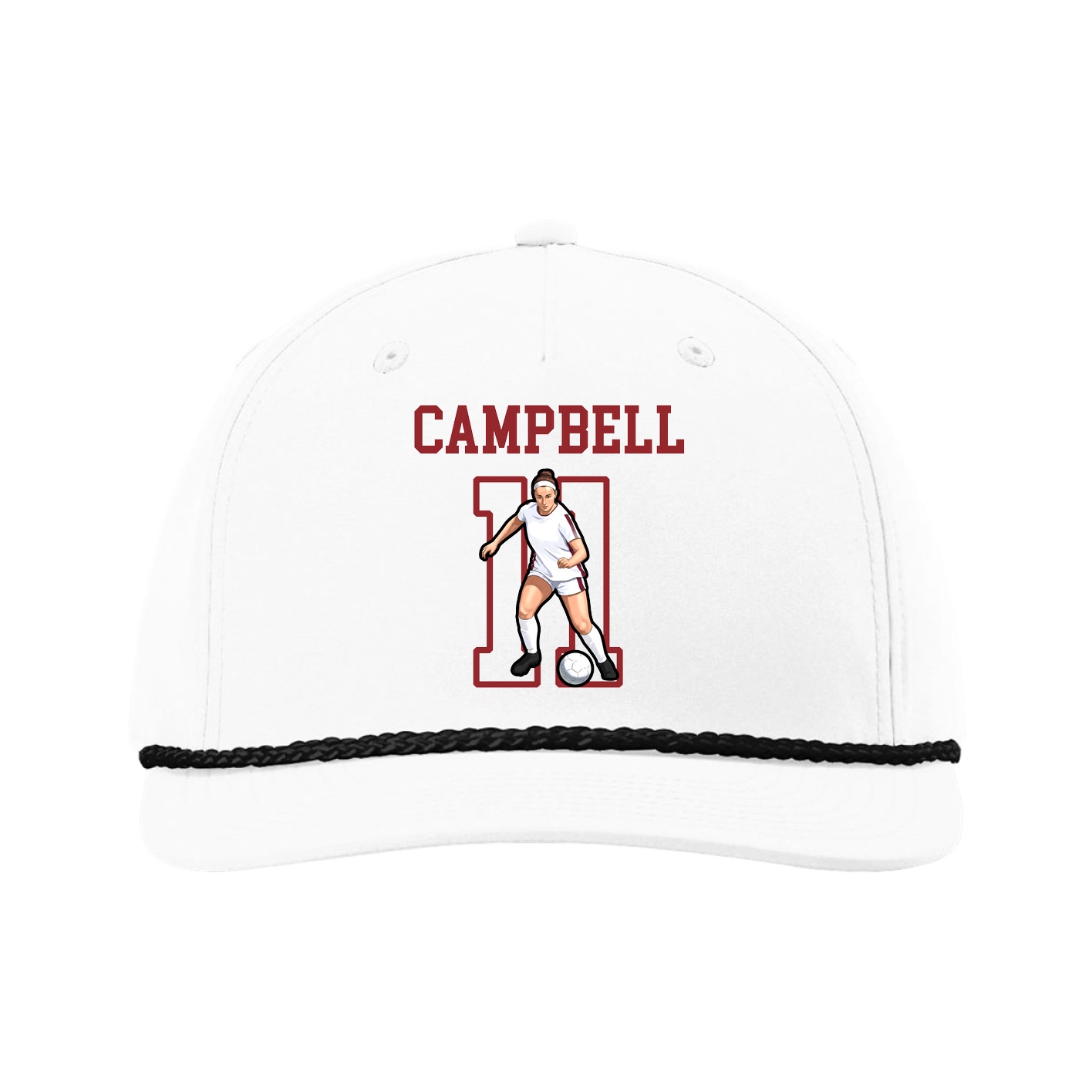 Five-Panel Classic Rope Cap — Shirsey in White