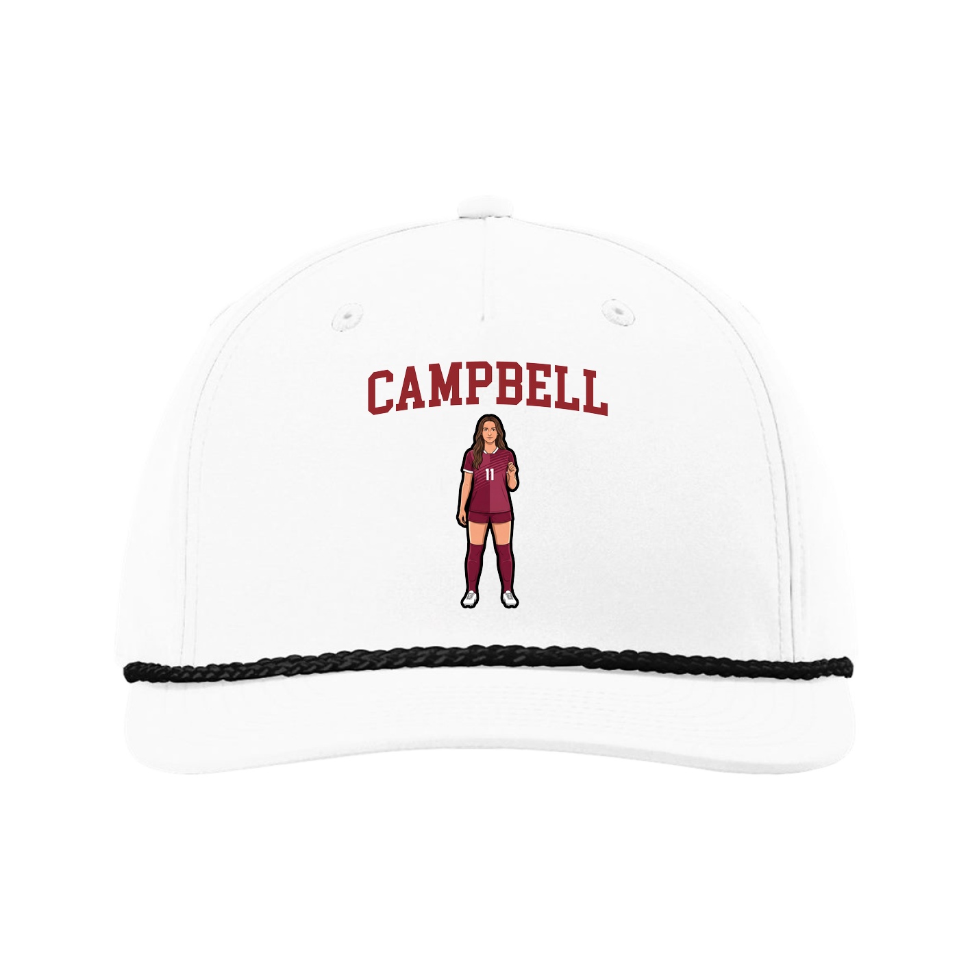 Five-Panel Classic Rope Cap — Shirsey in White