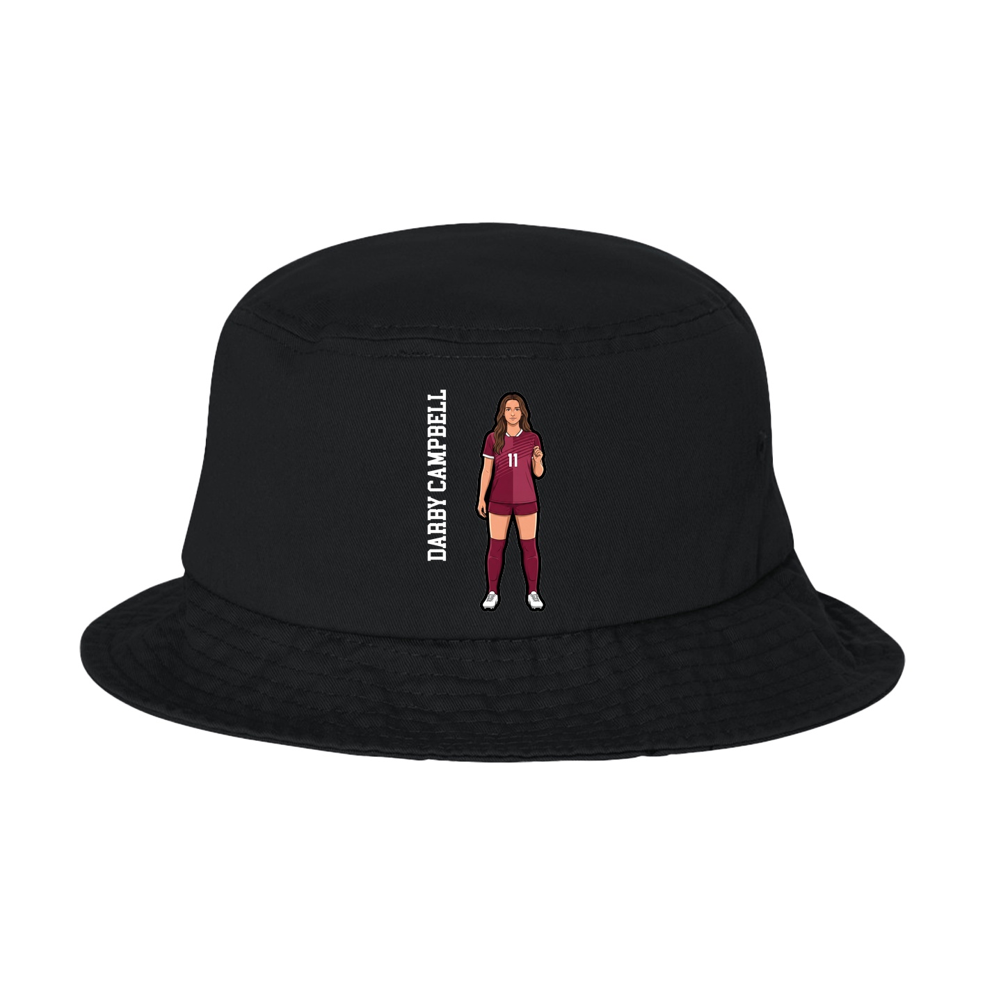 Bucket Cap — Name Vertical in Black