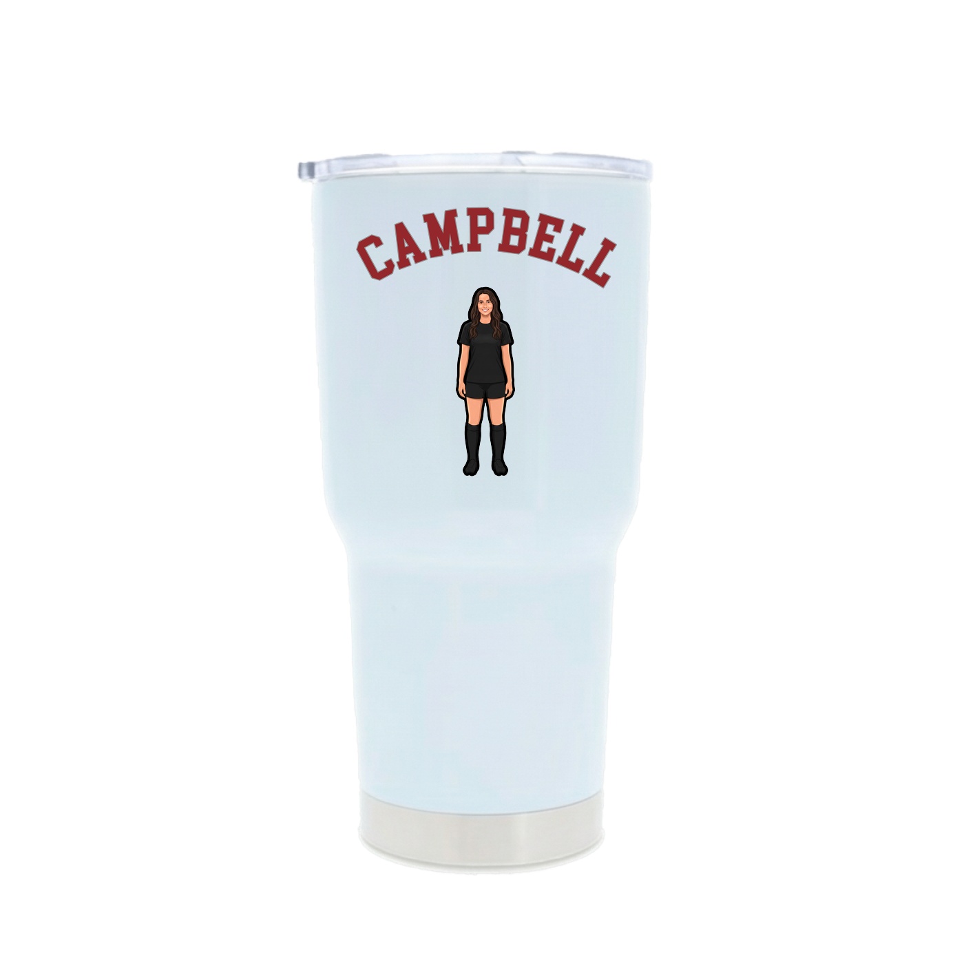 30oz Stainless Steel Tumbler — Shirsey Arch in White