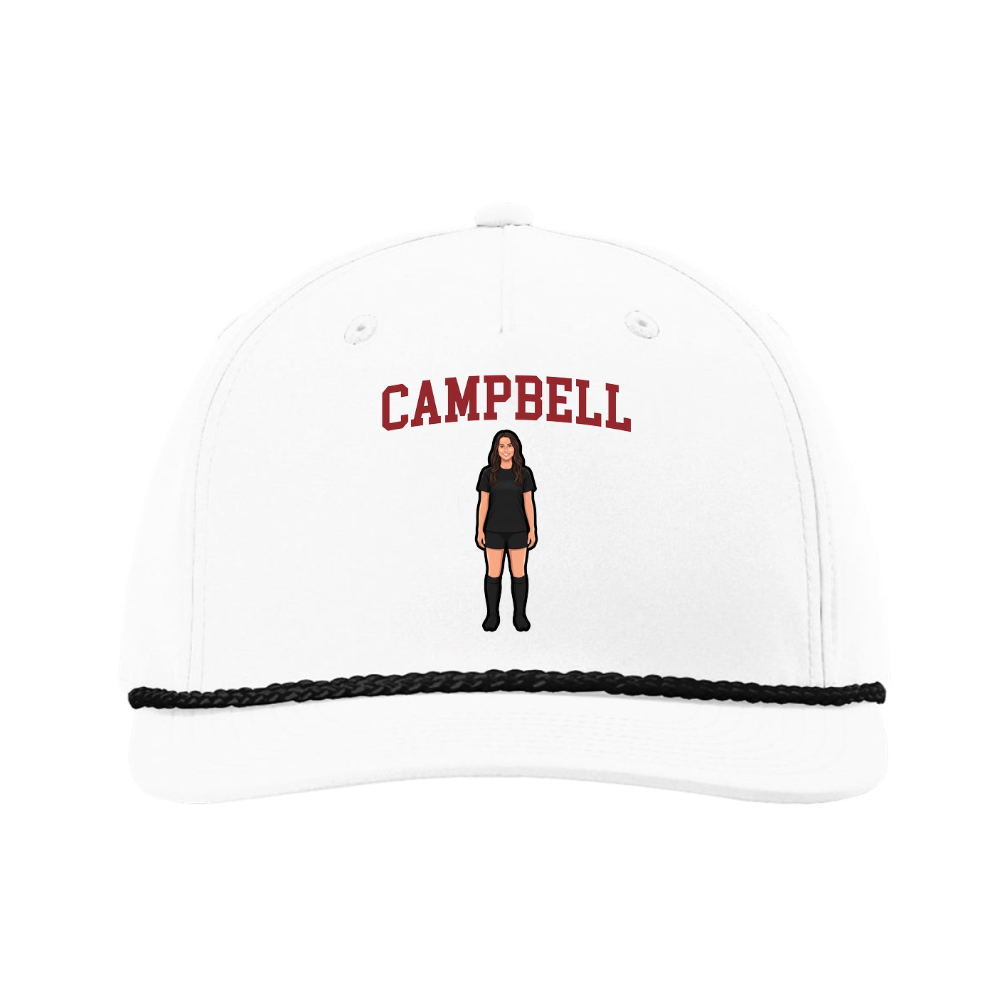 Five-Panel Classic Rope Cap — Shirsey in White