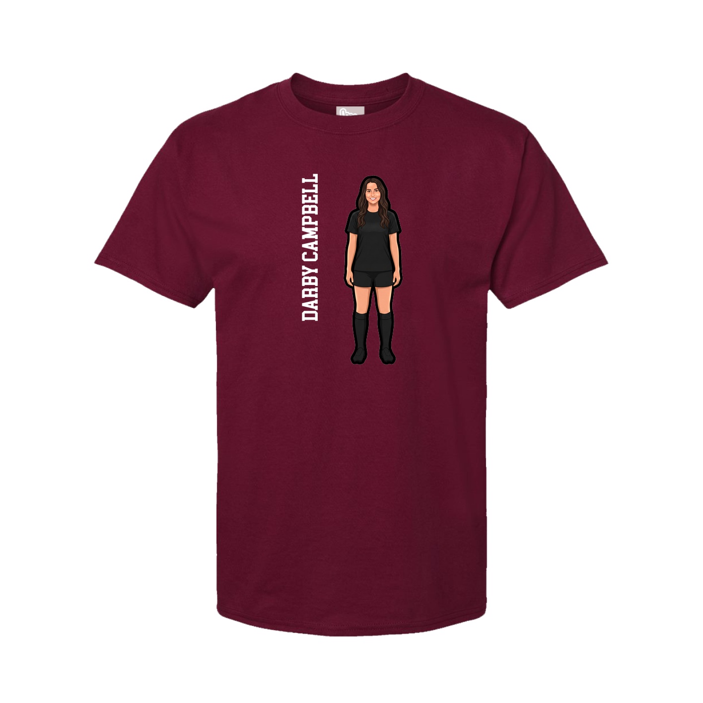 Tee — Name Vertical in Cardinal