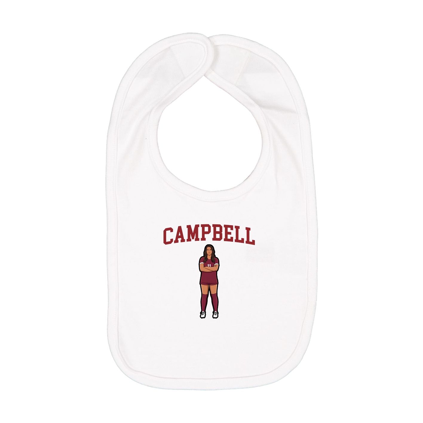 Infant Bib — Shirsey in White