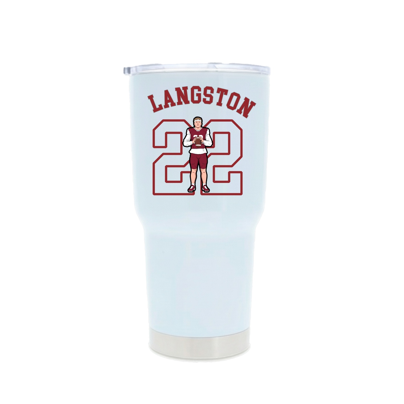 30oz Stainless Steel Tumbler — Shirsey Arch in White