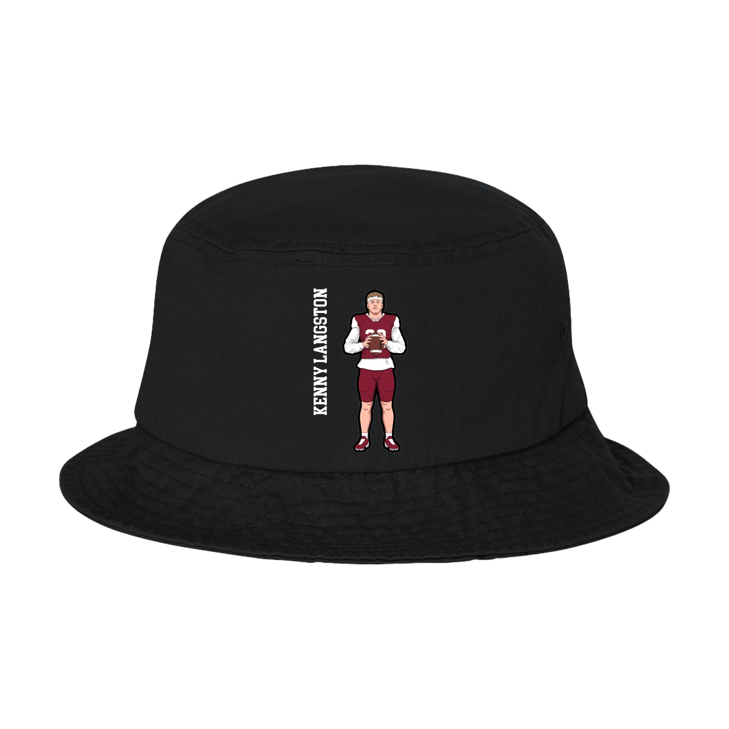Bucket Cap — Name Vertical in Black