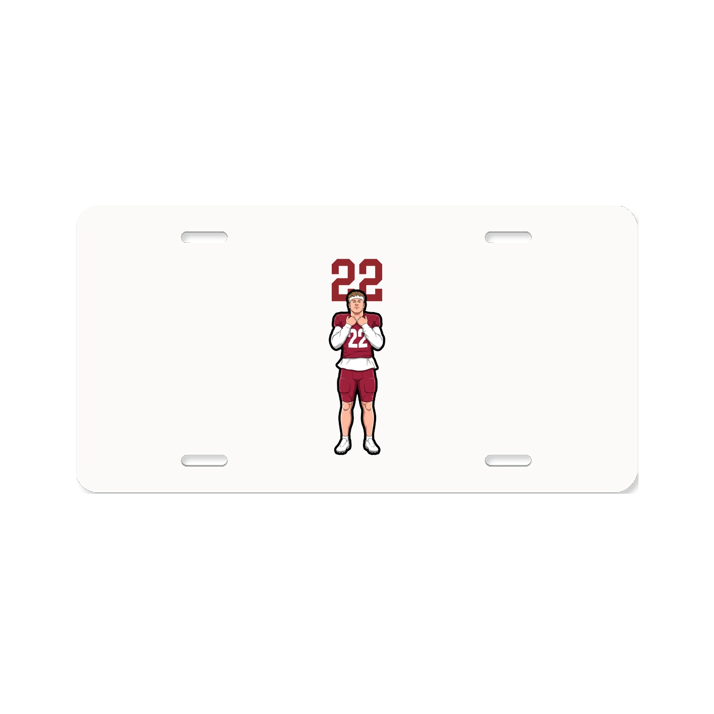 License Plate — Number Top in Classic