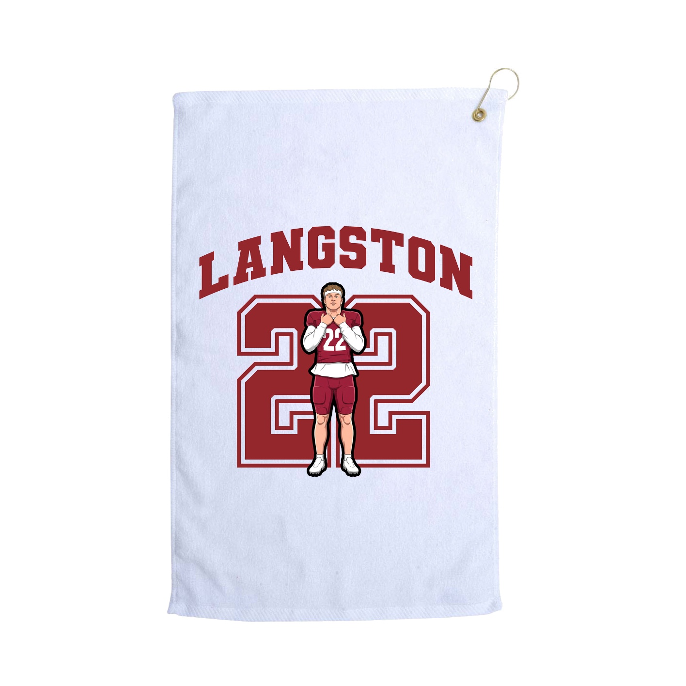 Golf Towel — Number in White