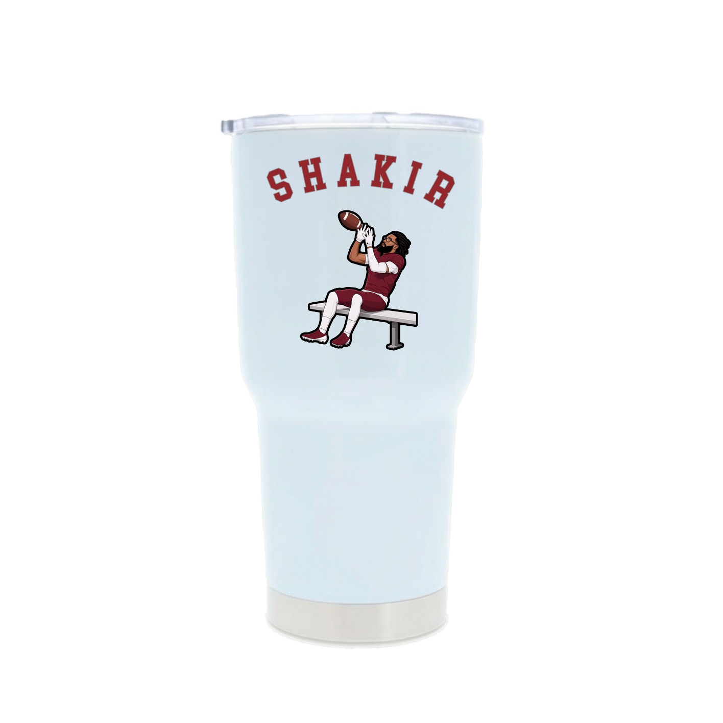 30oz Stainless Steel Tumbler — Shirsey Arch in White