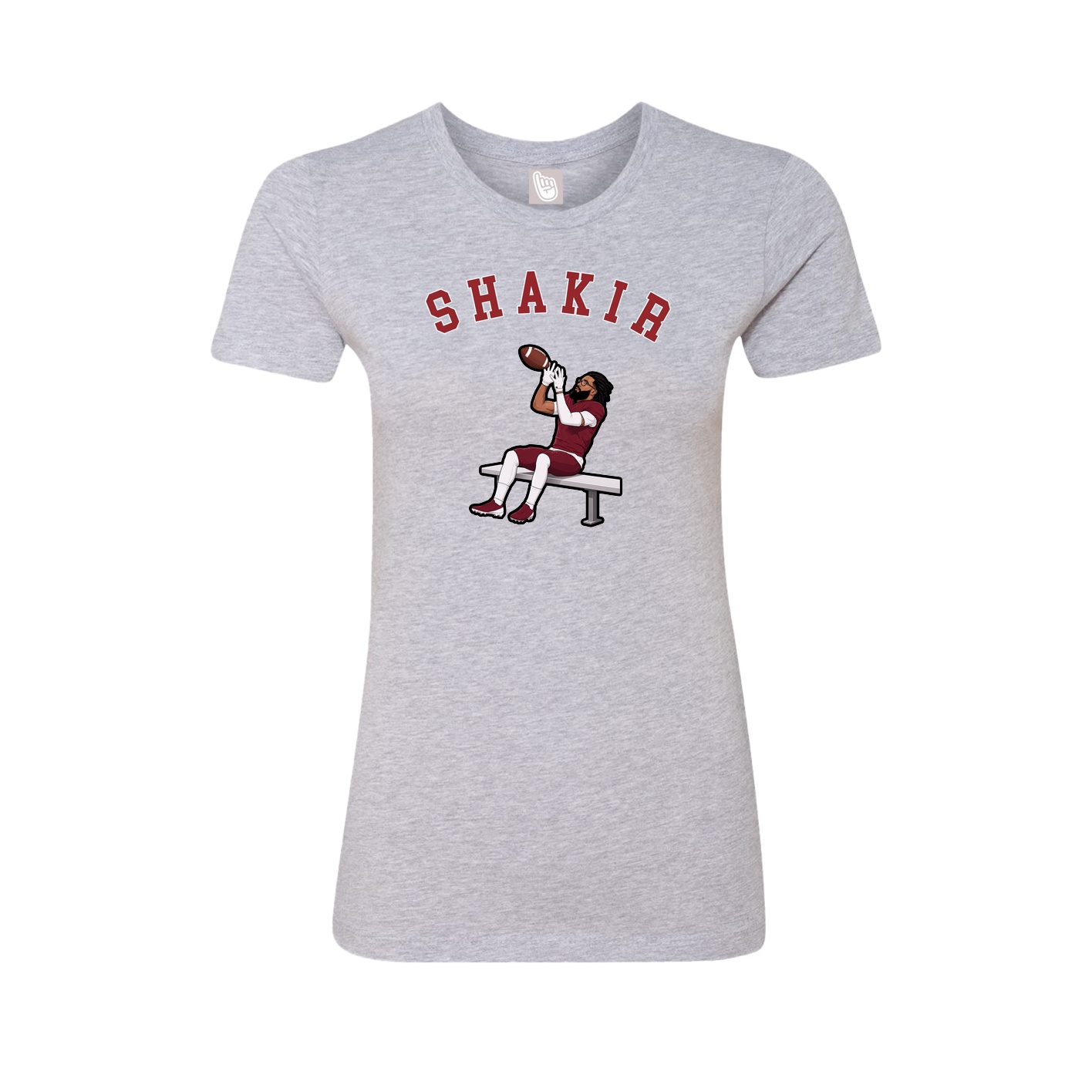 Fitted Women's Tee — Shirsey Arch in Grey
