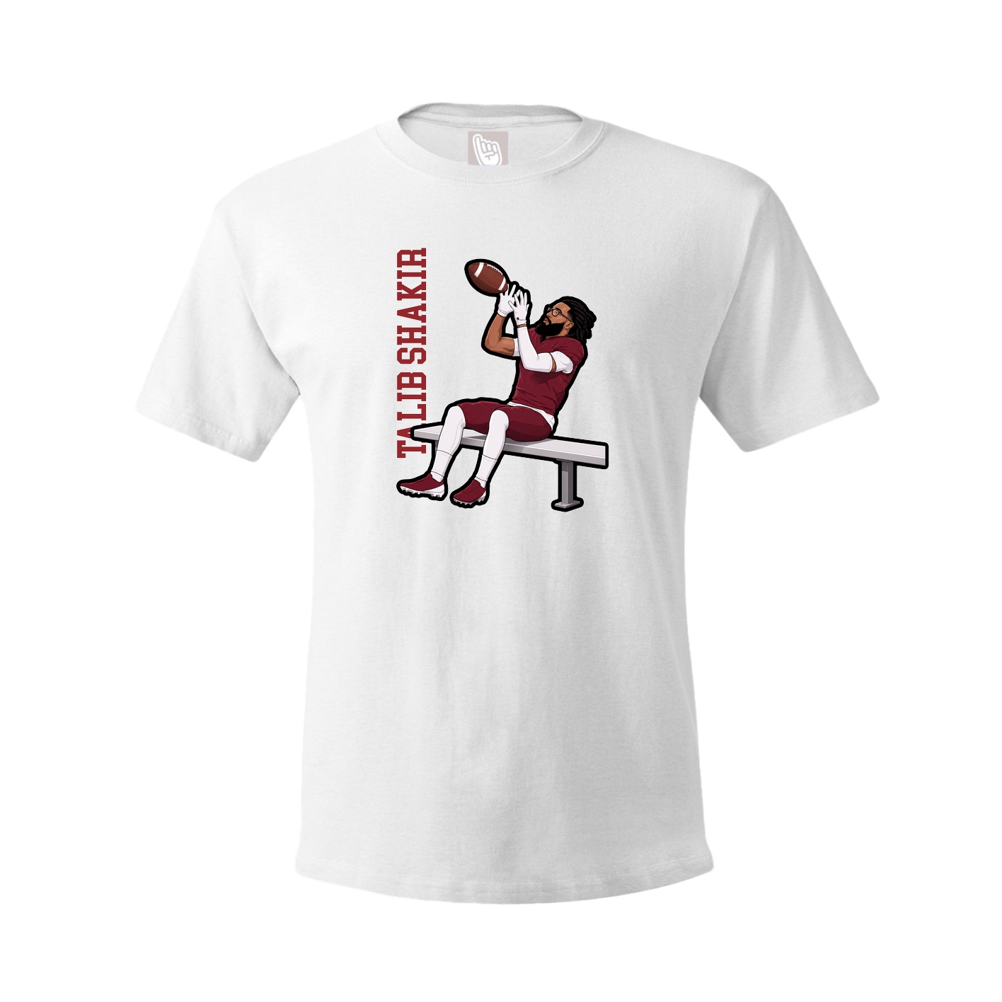 Tee — Name Vertical in White