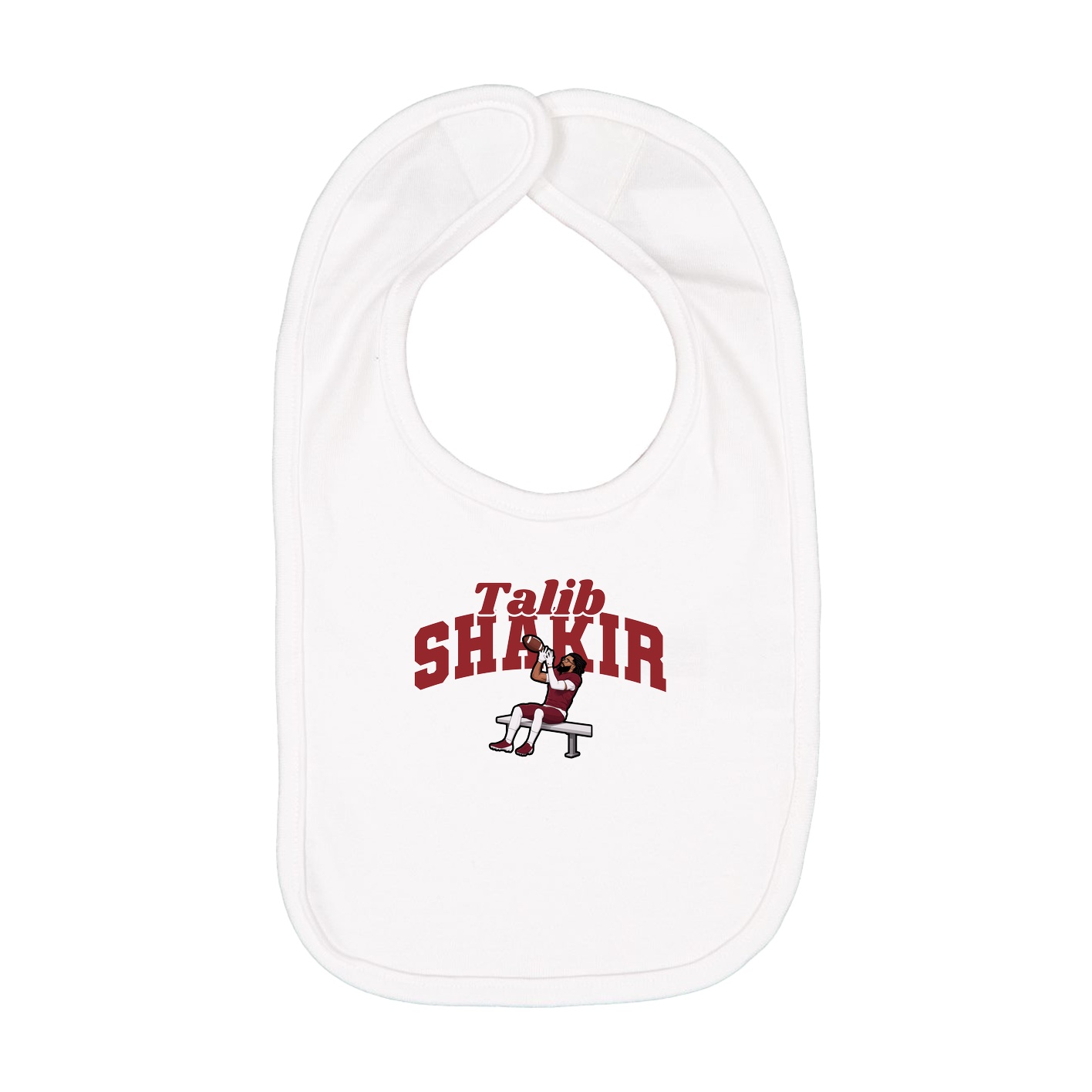 Infant Bib — Signature Arch in White