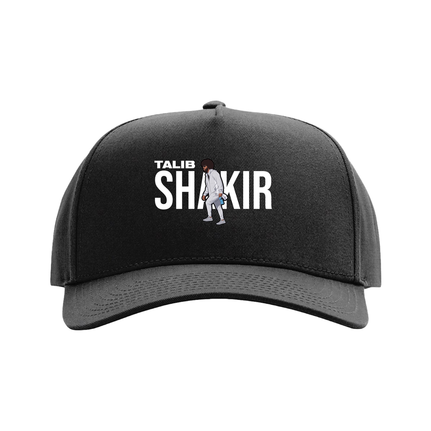 Full Fabric Five-Panel Champ Cap — Player Name in Black