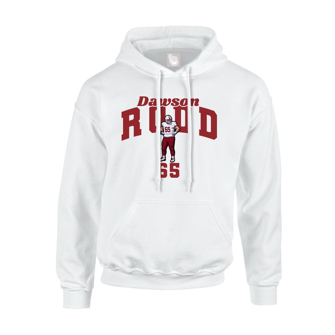 Hoodie — Signature Arch in White