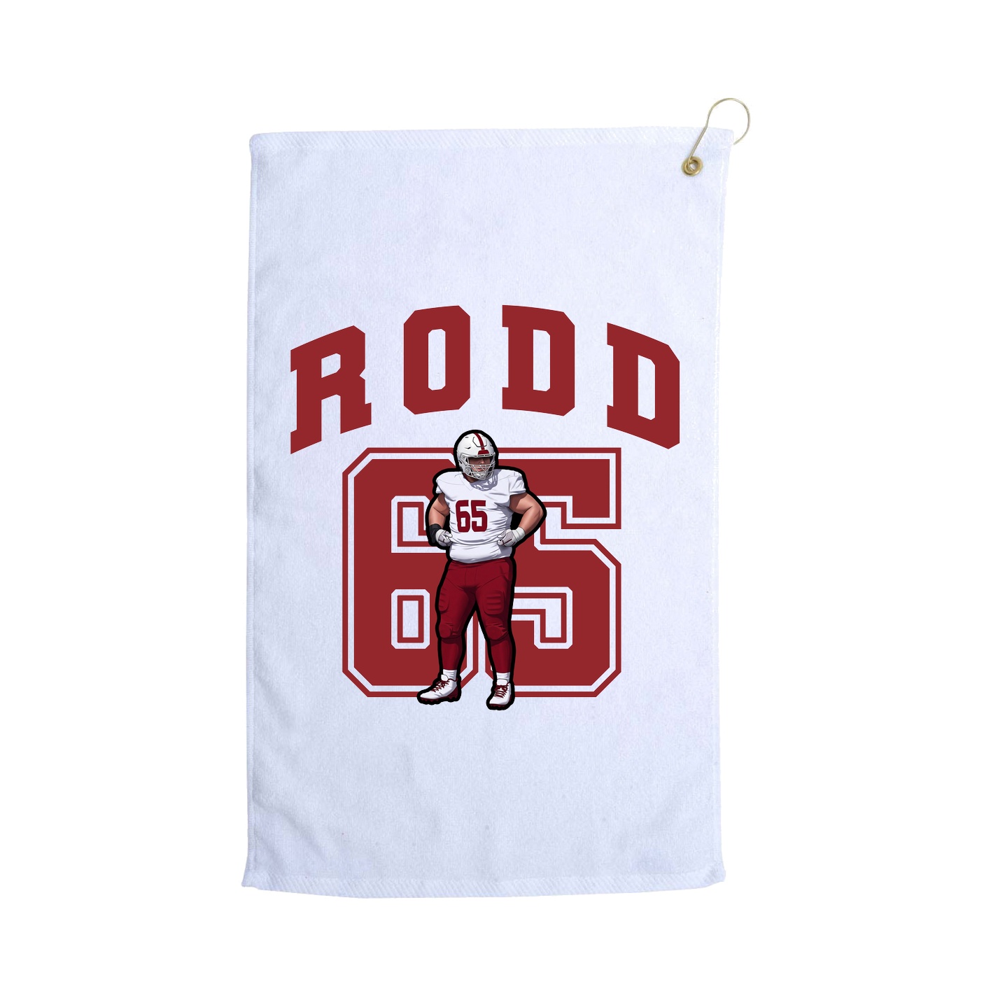 Golf Towel — Number in White
