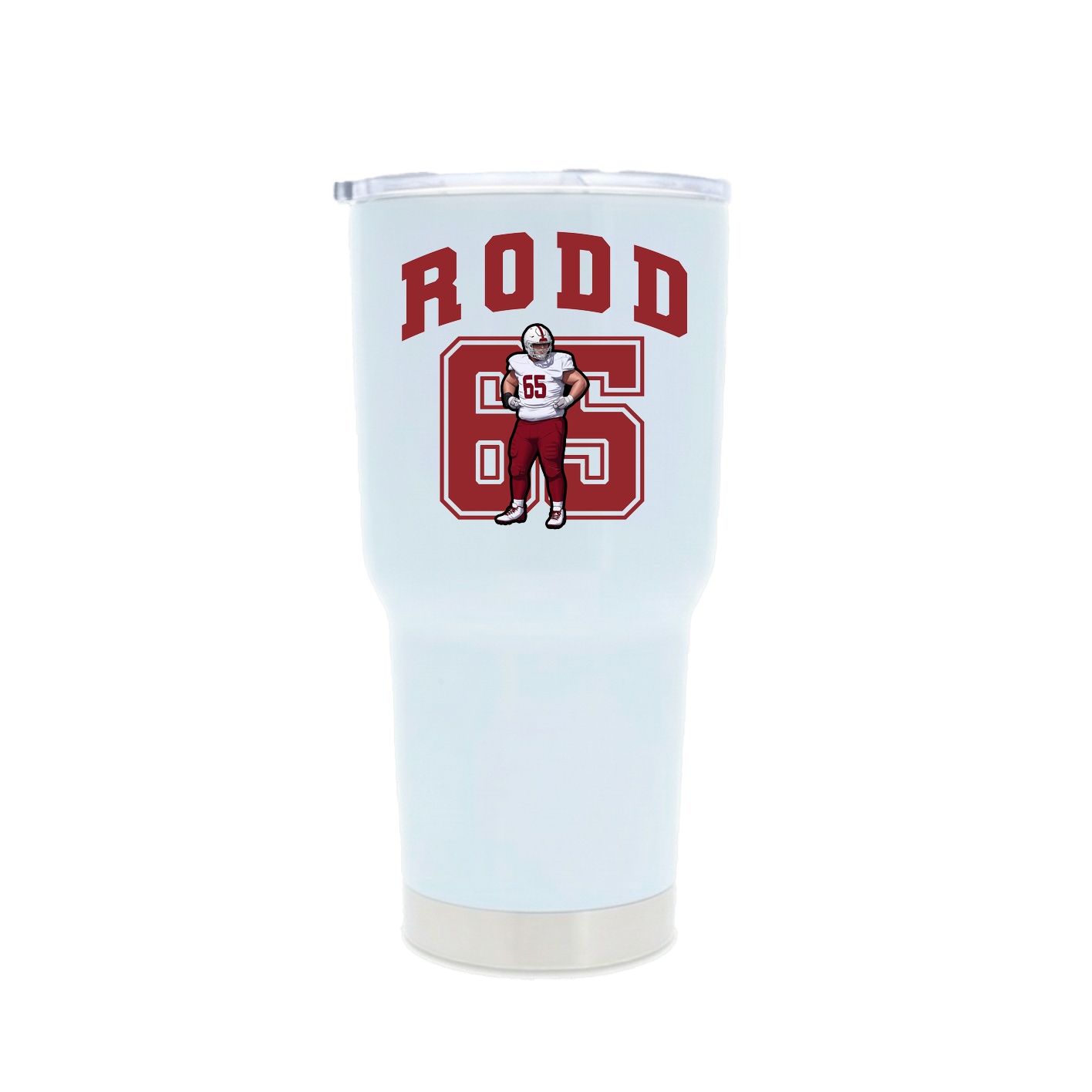 30oz Stainless Steel Tumbler — Number in White