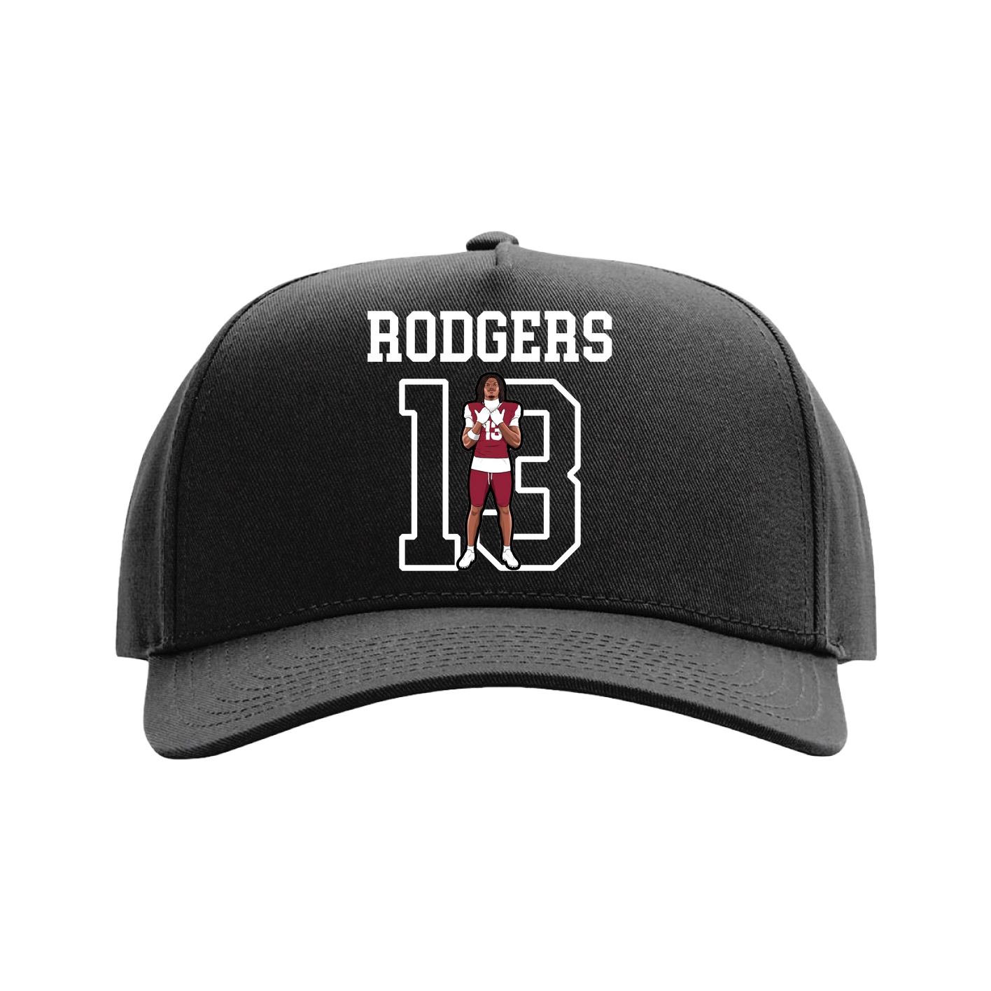 Full Fabric Five-Panel Champ Cap — Shirsey in Black
