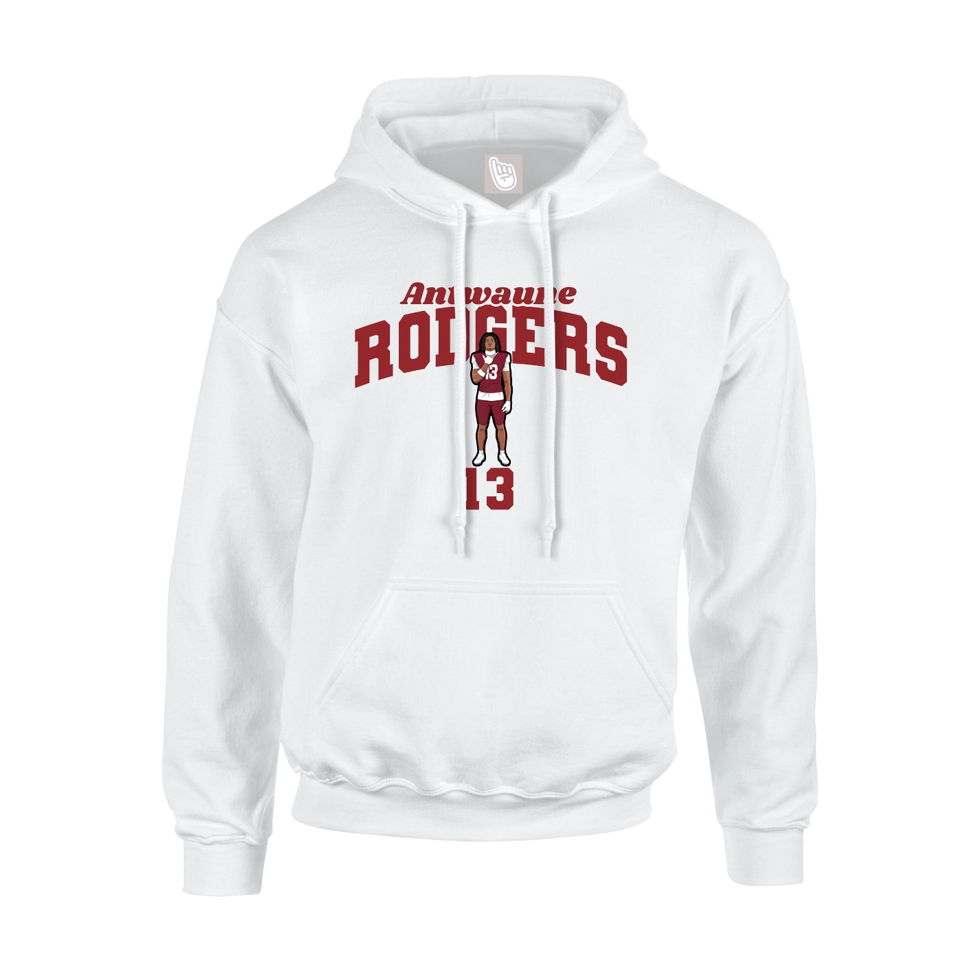 Youth Hoodie — Signature Arch in White