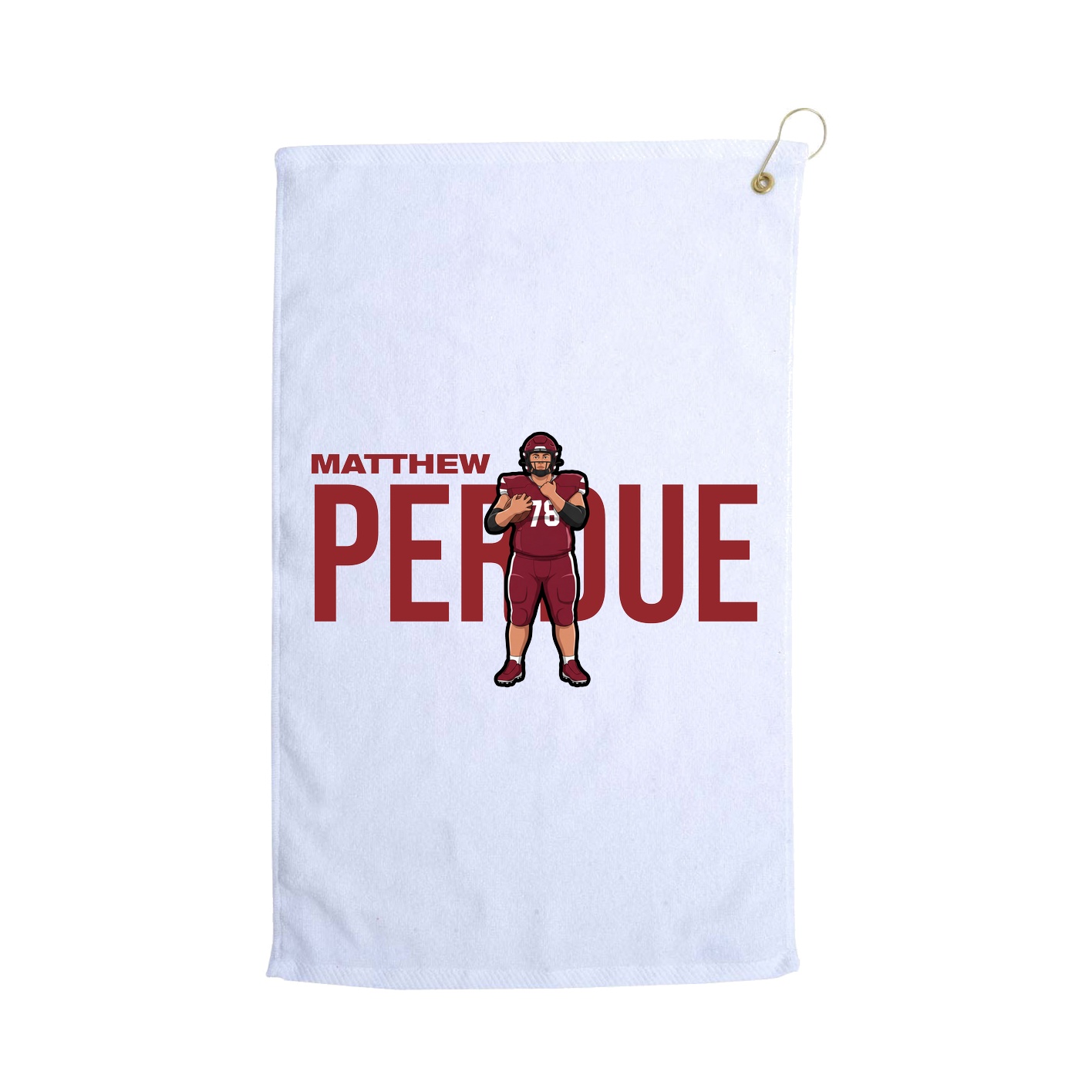 Golf Towel — Player Name in White