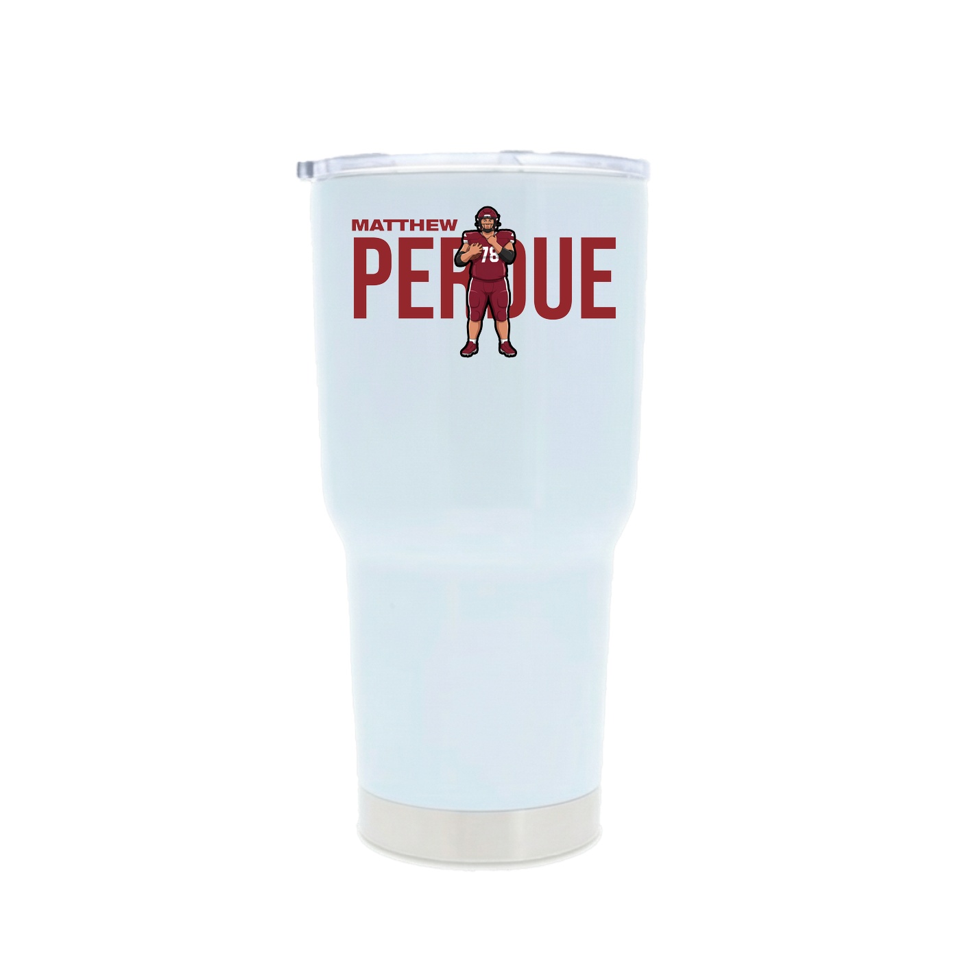 30oz Stainless Steel Tumbler — Player Name in White