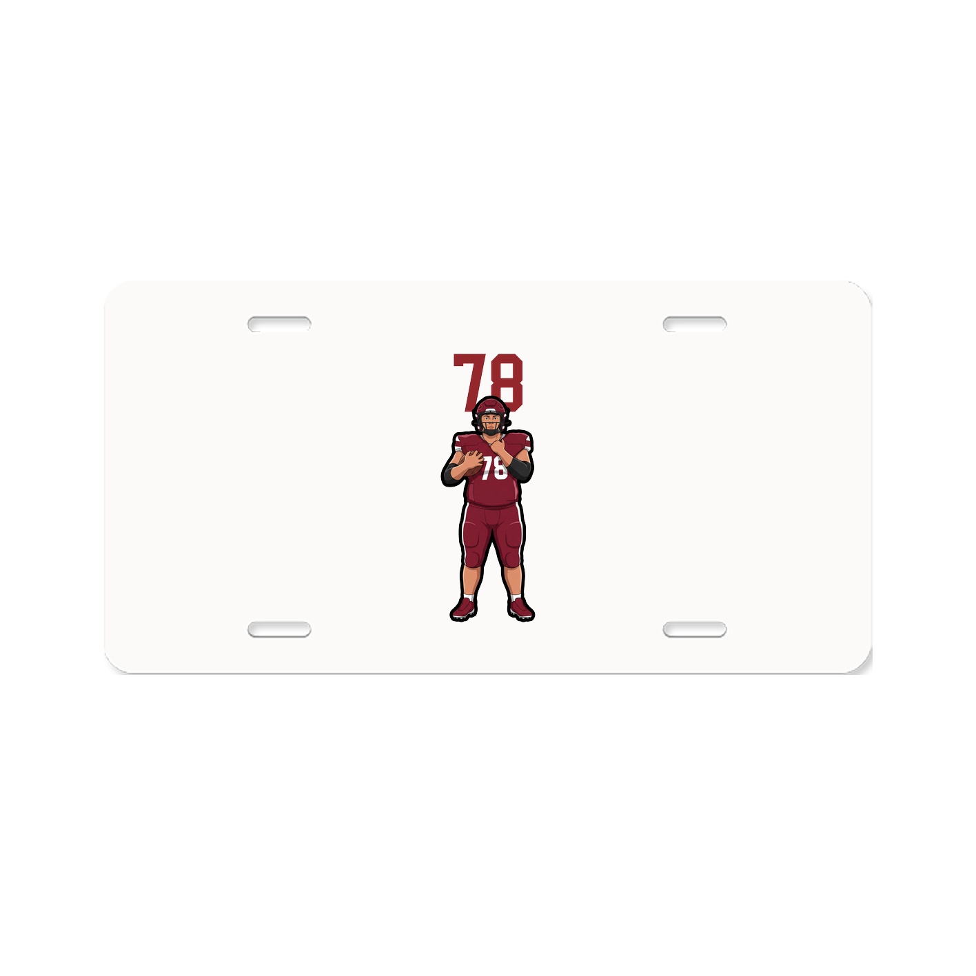 License Plate — Number Top in Classic
