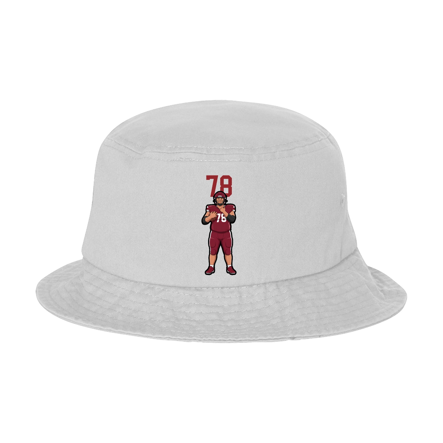 Bucket Cap — Number Top in White