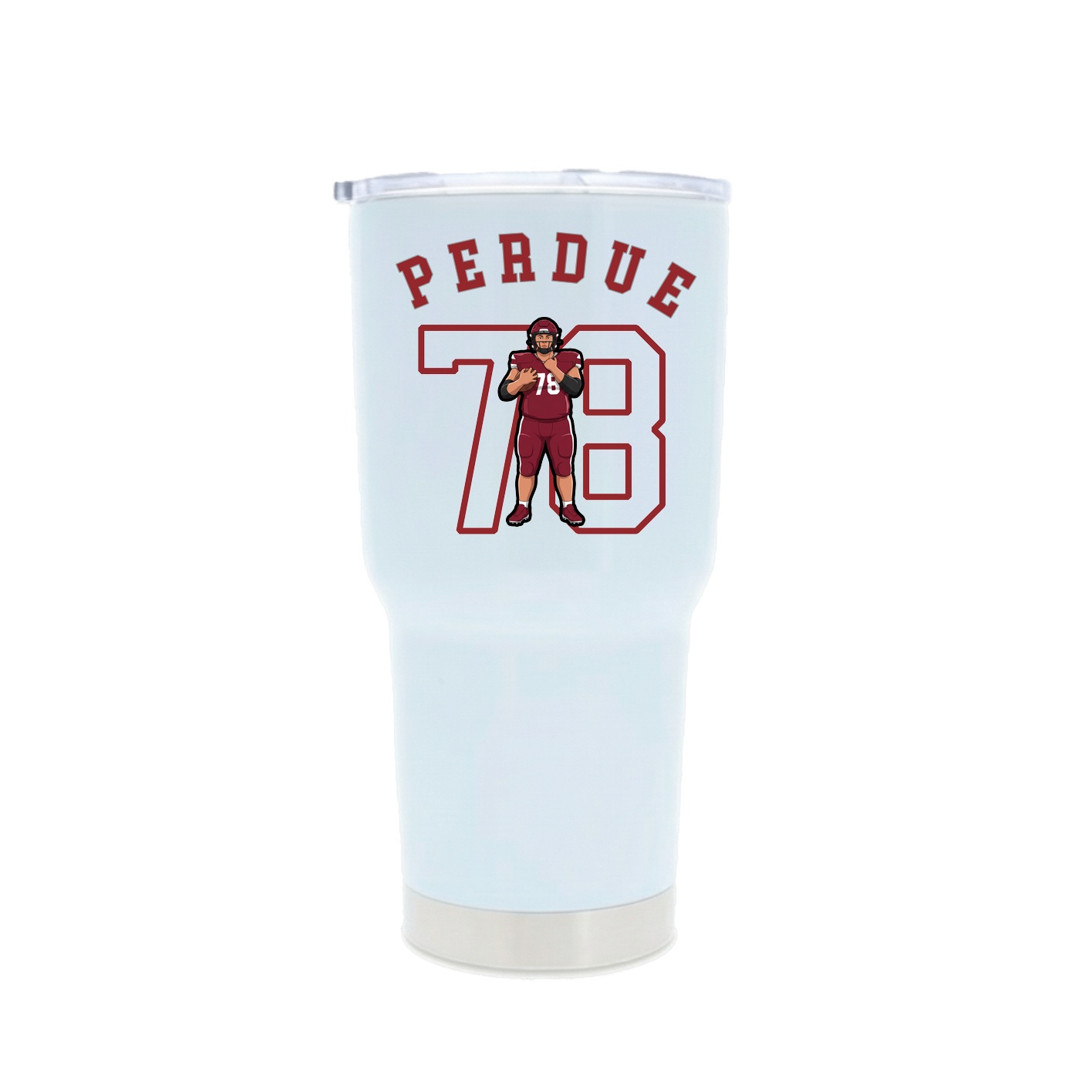 30oz Stainless Steel Tumbler — Shirsey Arch in White