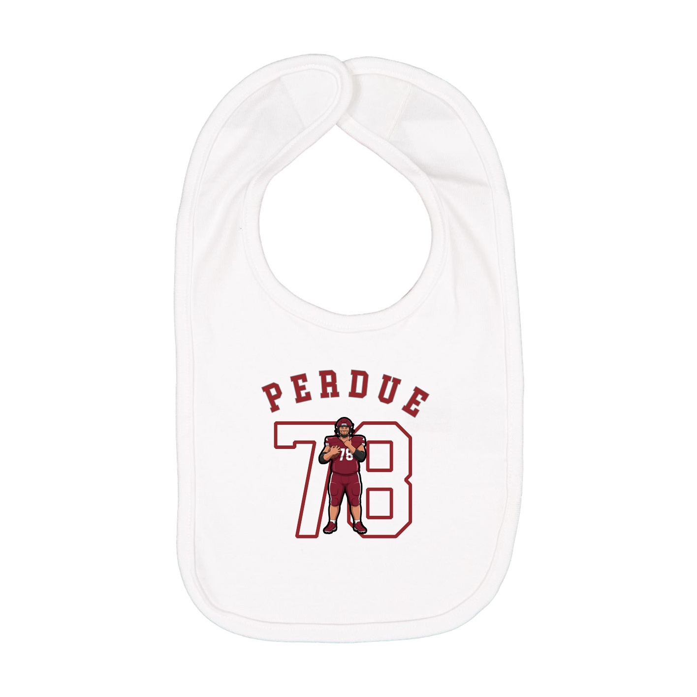 Infant Bib — Shirsey Arch in White