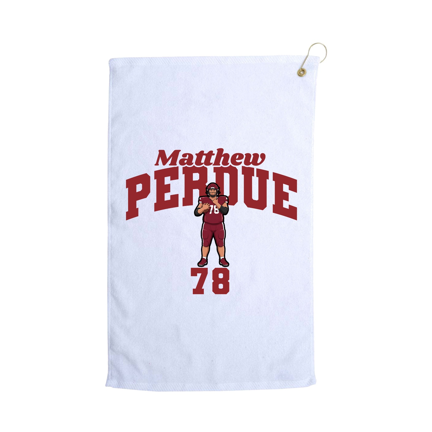 Golf Towel — Signature Arch in White