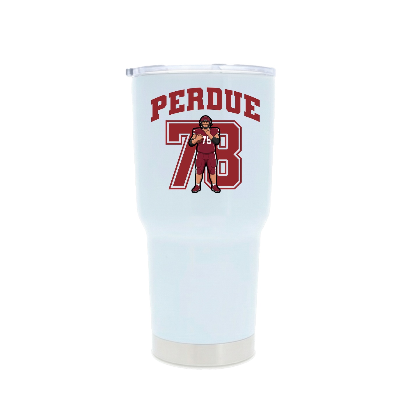 30oz Stainless Steel Tumbler — Number in White