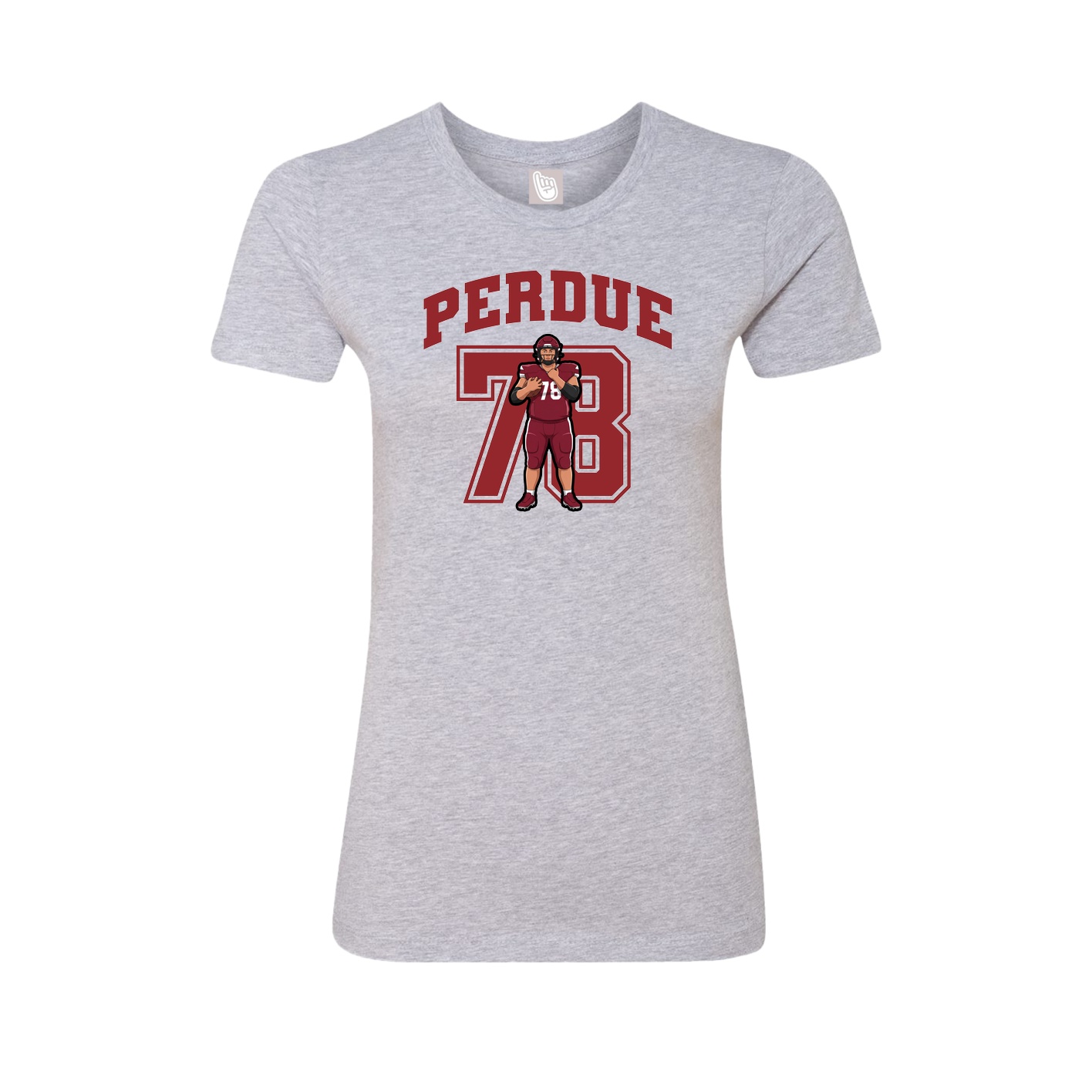 Fitted Women's Tee — Number in Grey