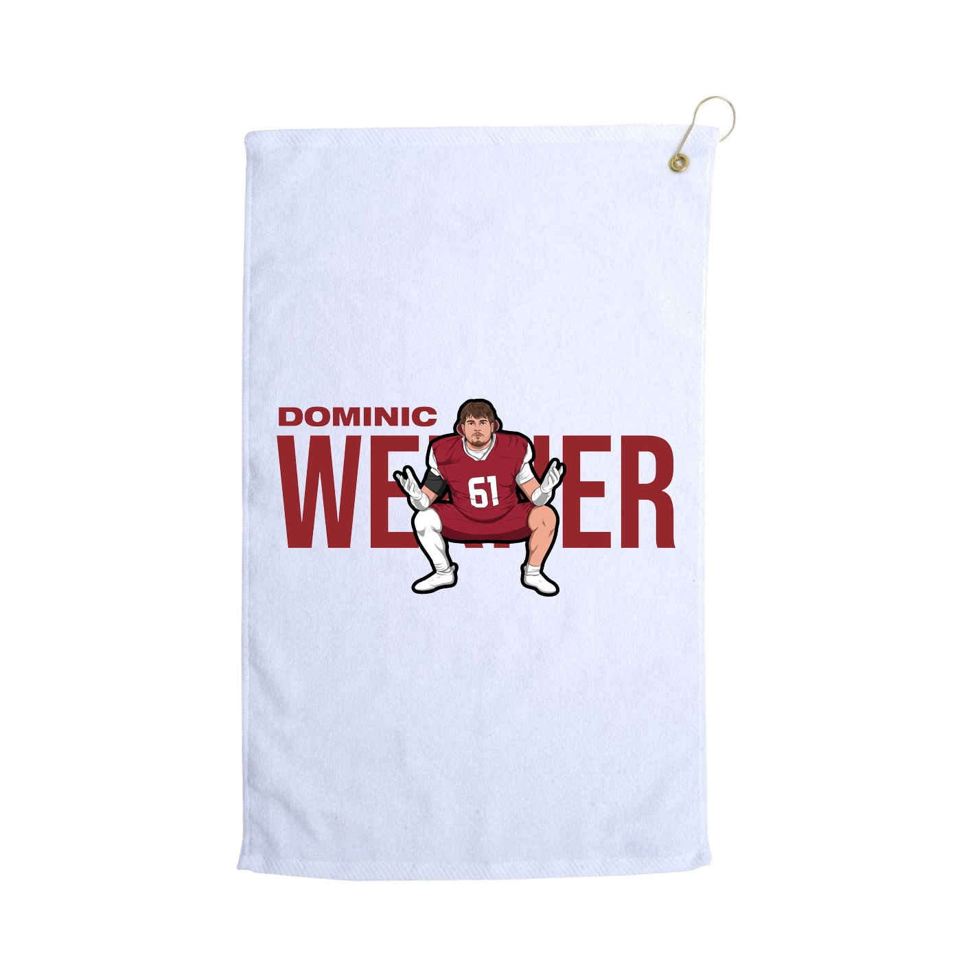 Golf Towel — Player Name in White
