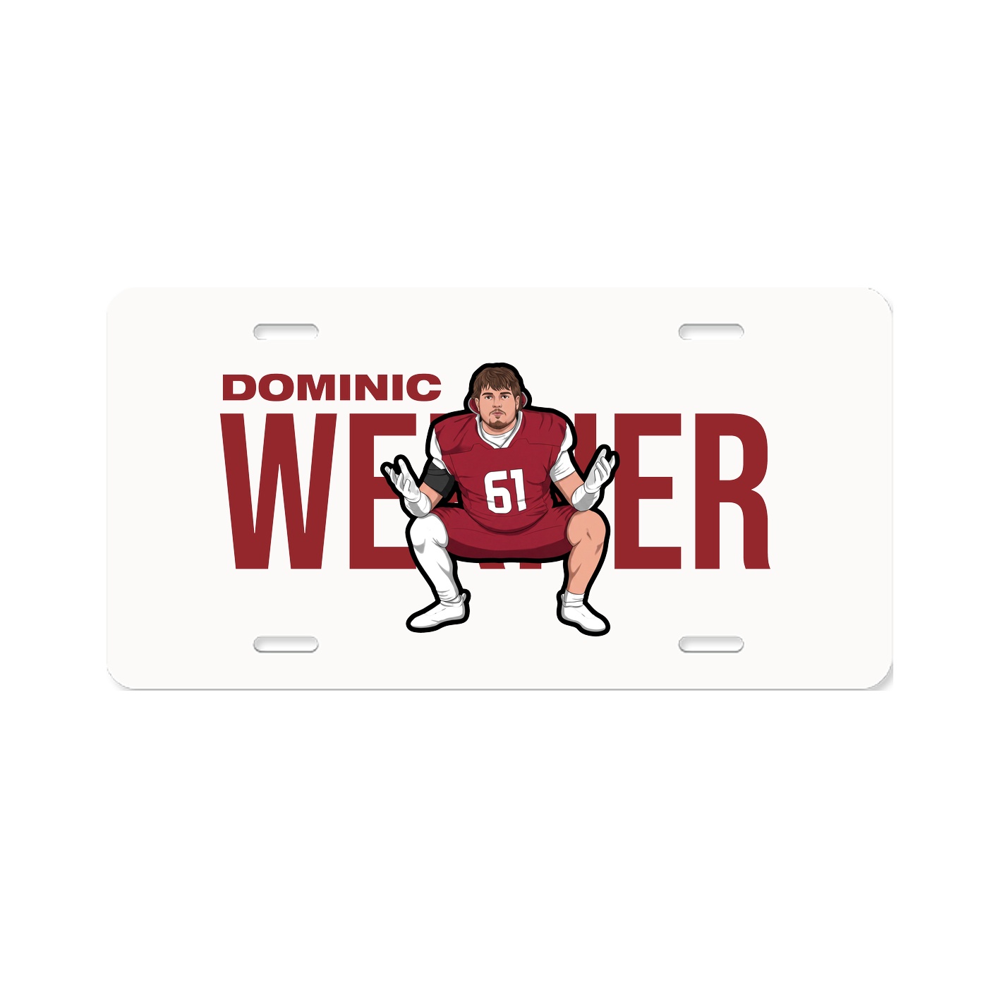 License Plate — Player Name in Classic
