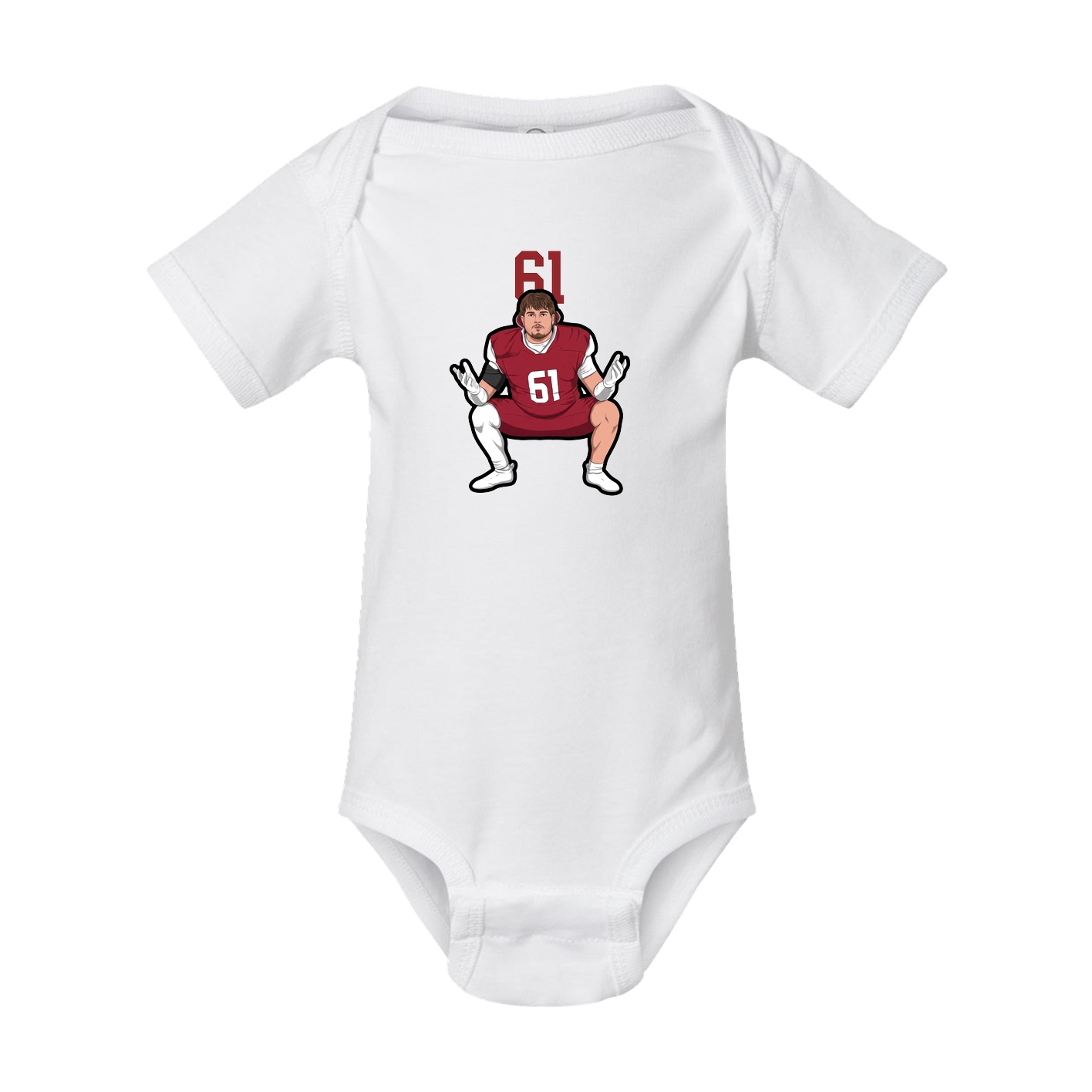 Baby Onesie — Number Top in White