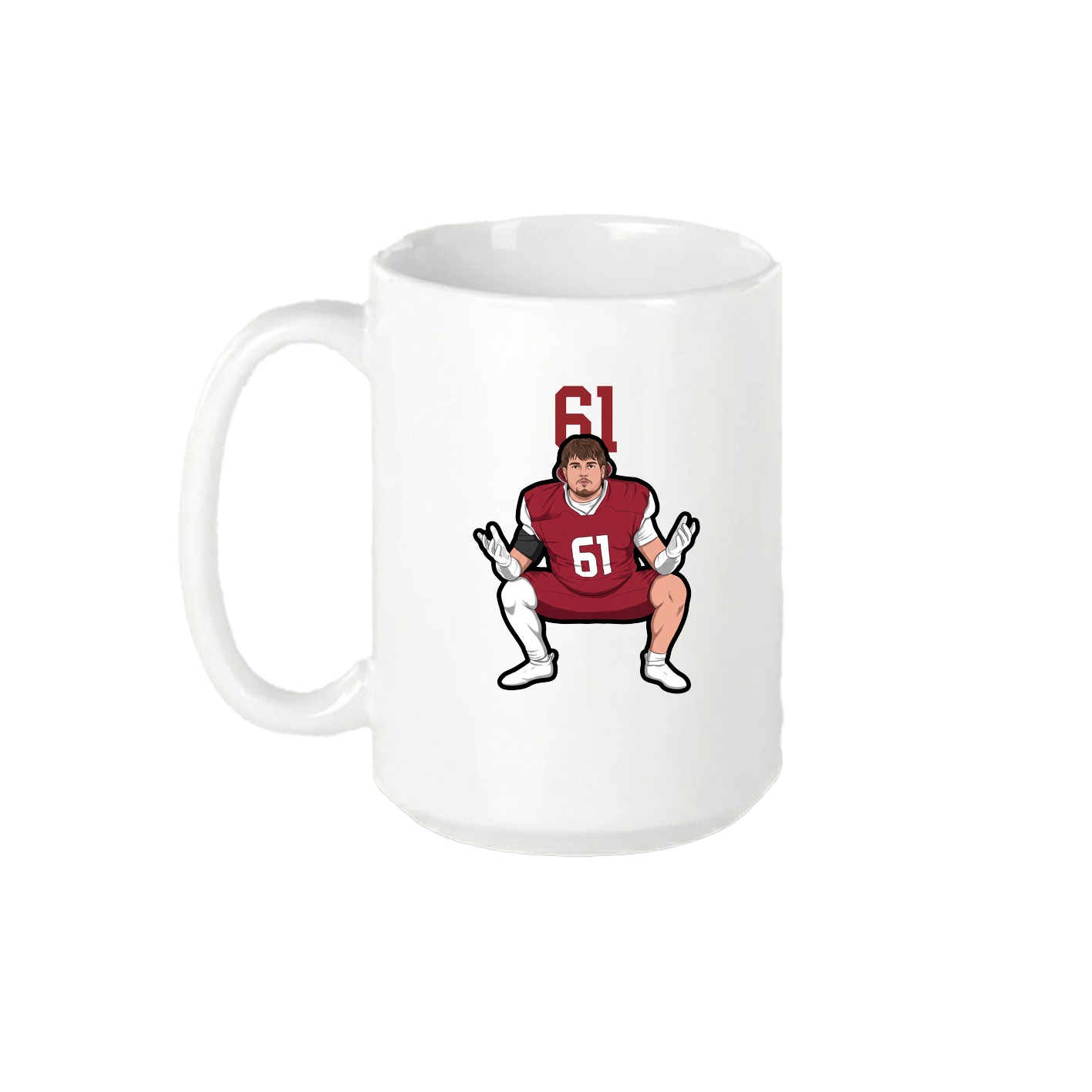 15oz Coffee Mug — Number Top in White