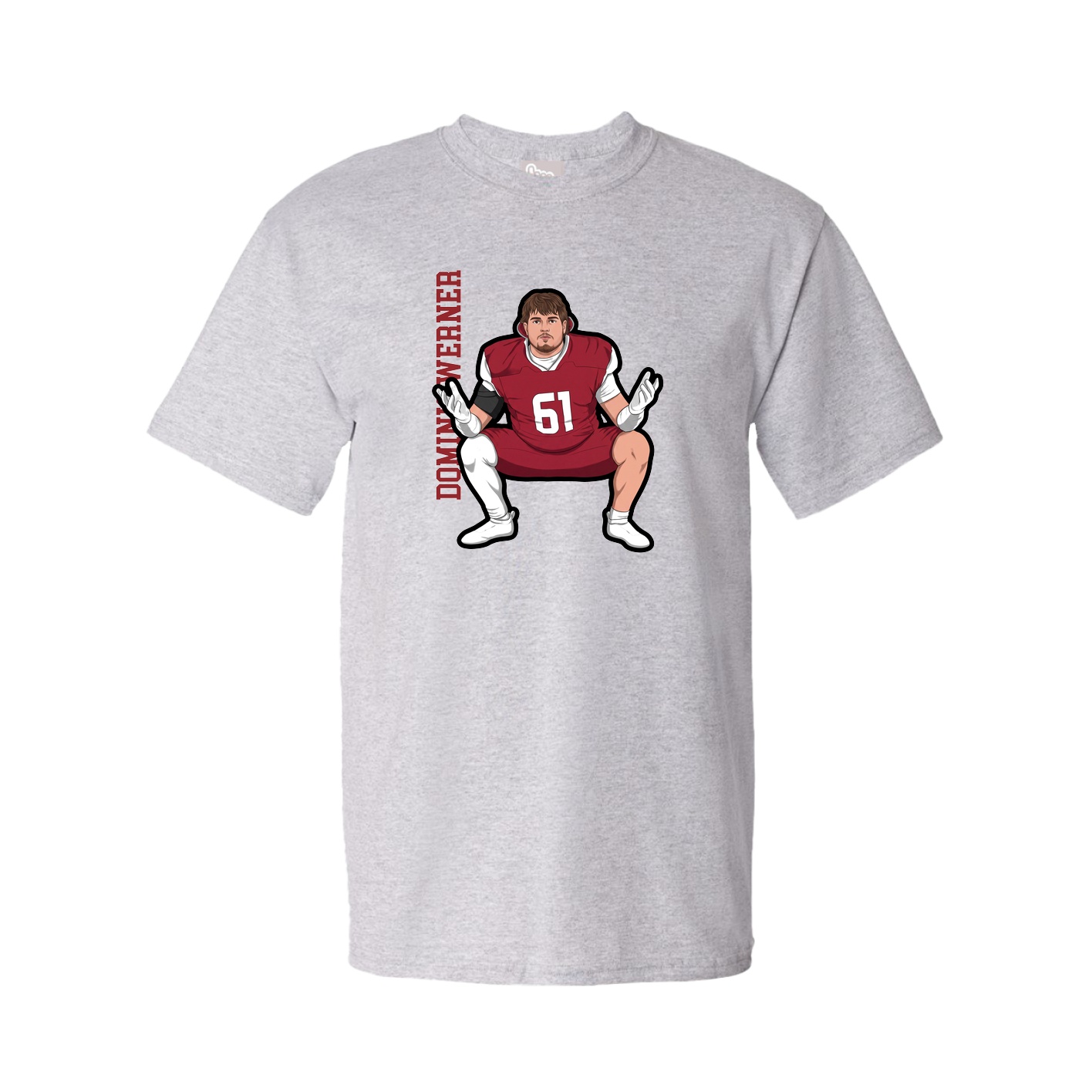 Tee — Name Vertical in Grey