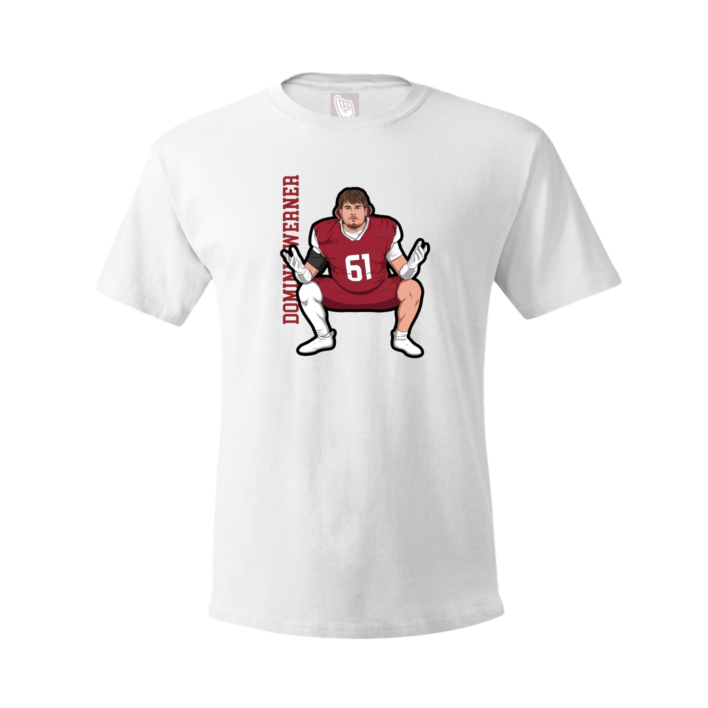 Youth Tee — Name Vertical in White