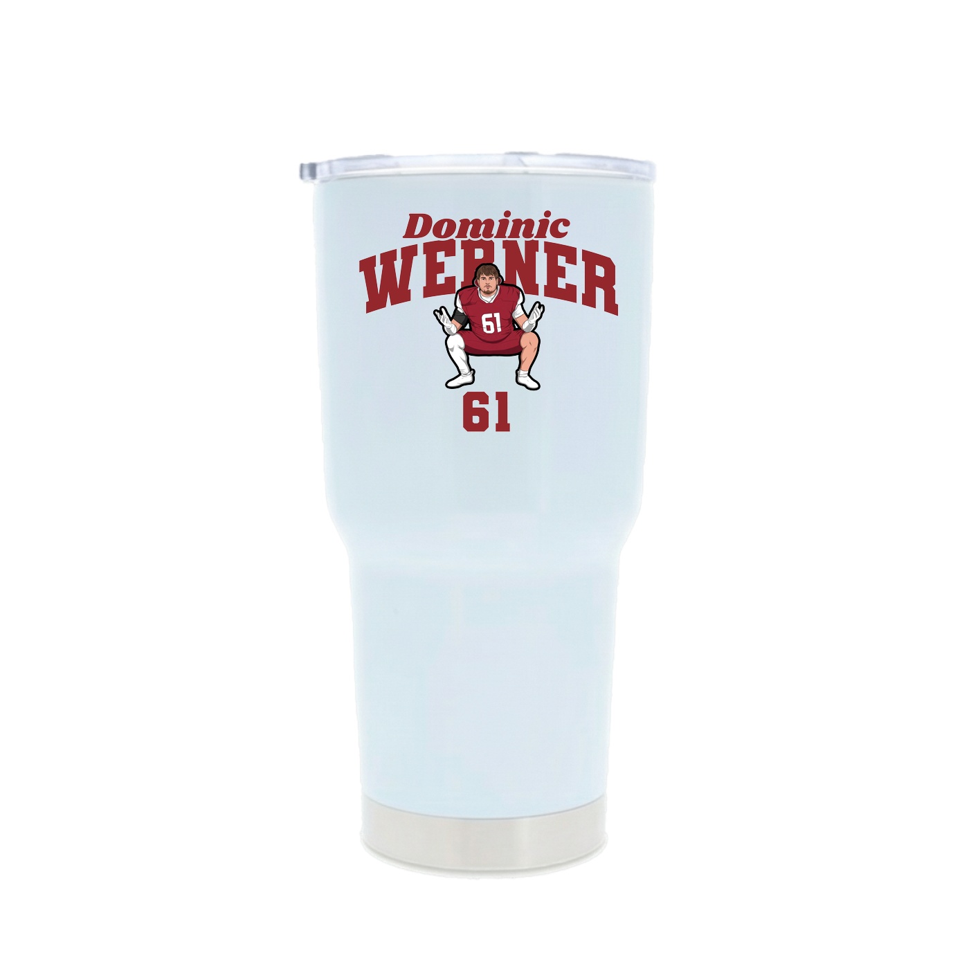 30oz Stainless Steel Tumbler — Signature Arch in White