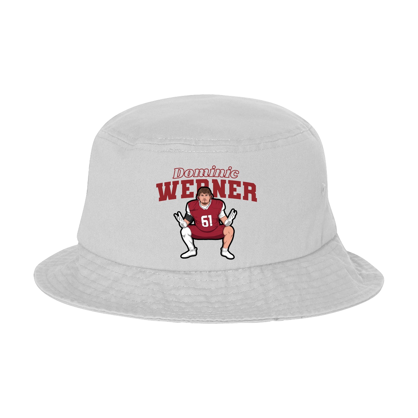 Bucket Cap — Name Arch in White