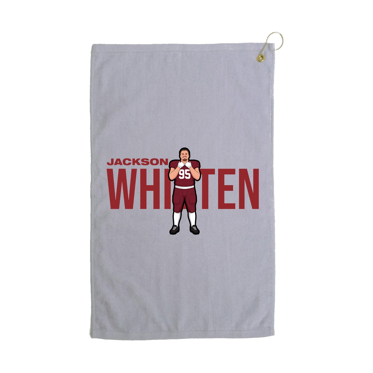 Golf Towel — Player Name in Grey